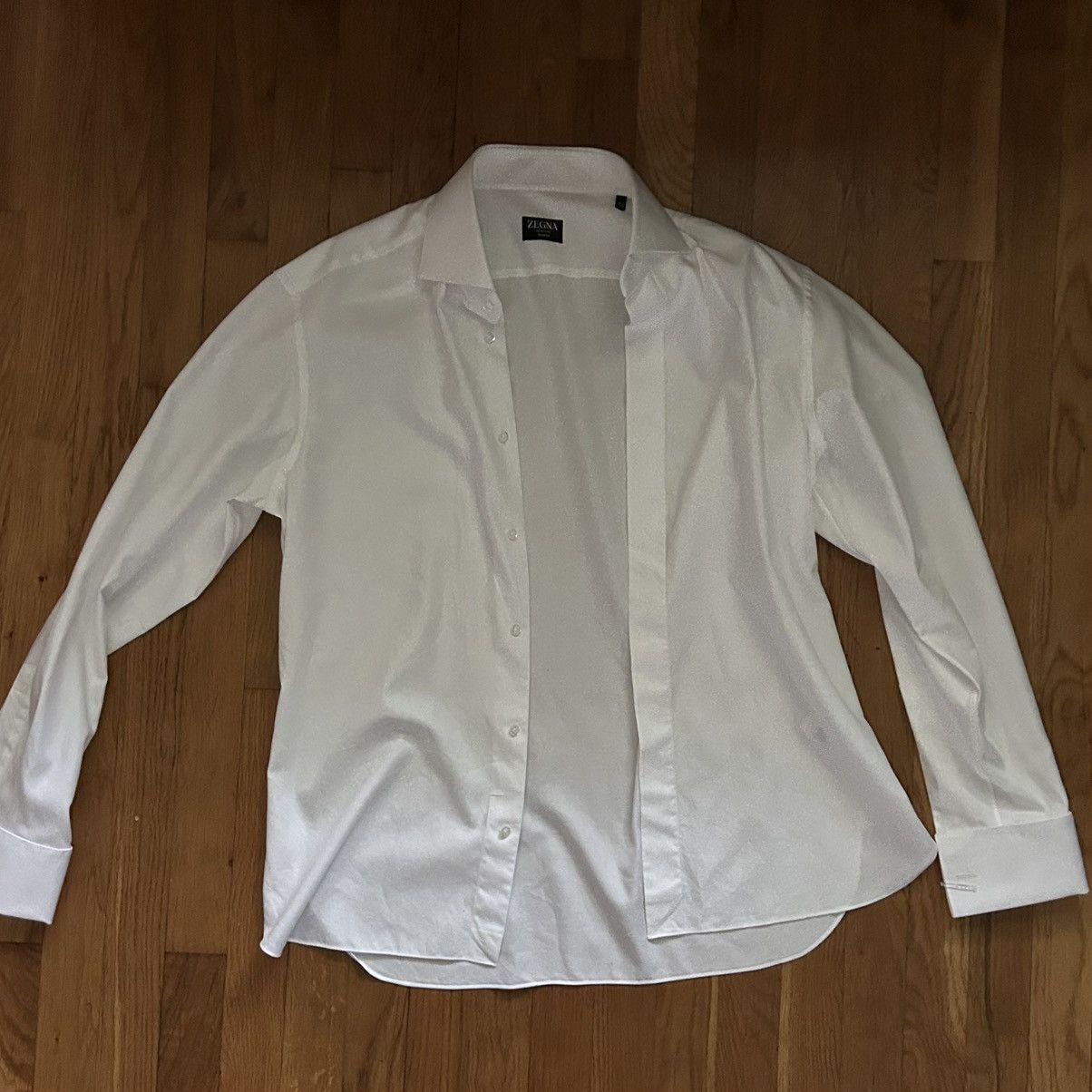 Ermenegildo Zegna Zegna Hidden Button French Cuff Shirt Size US L / EU 52-54 / 3 - 1 Thumbnail