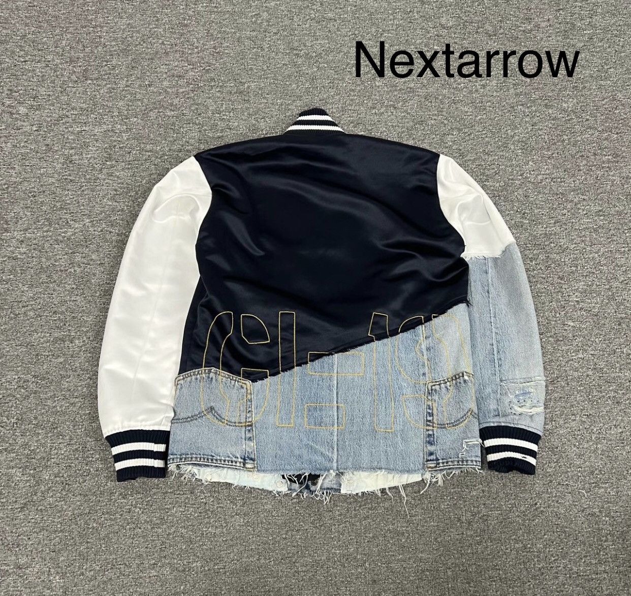 Greg Lauren Greg Lauren Paneled Denim Baseball Jacket 2412-Nextarrow Size US S / EU 44-46 / 1 - 2 Thumbnail