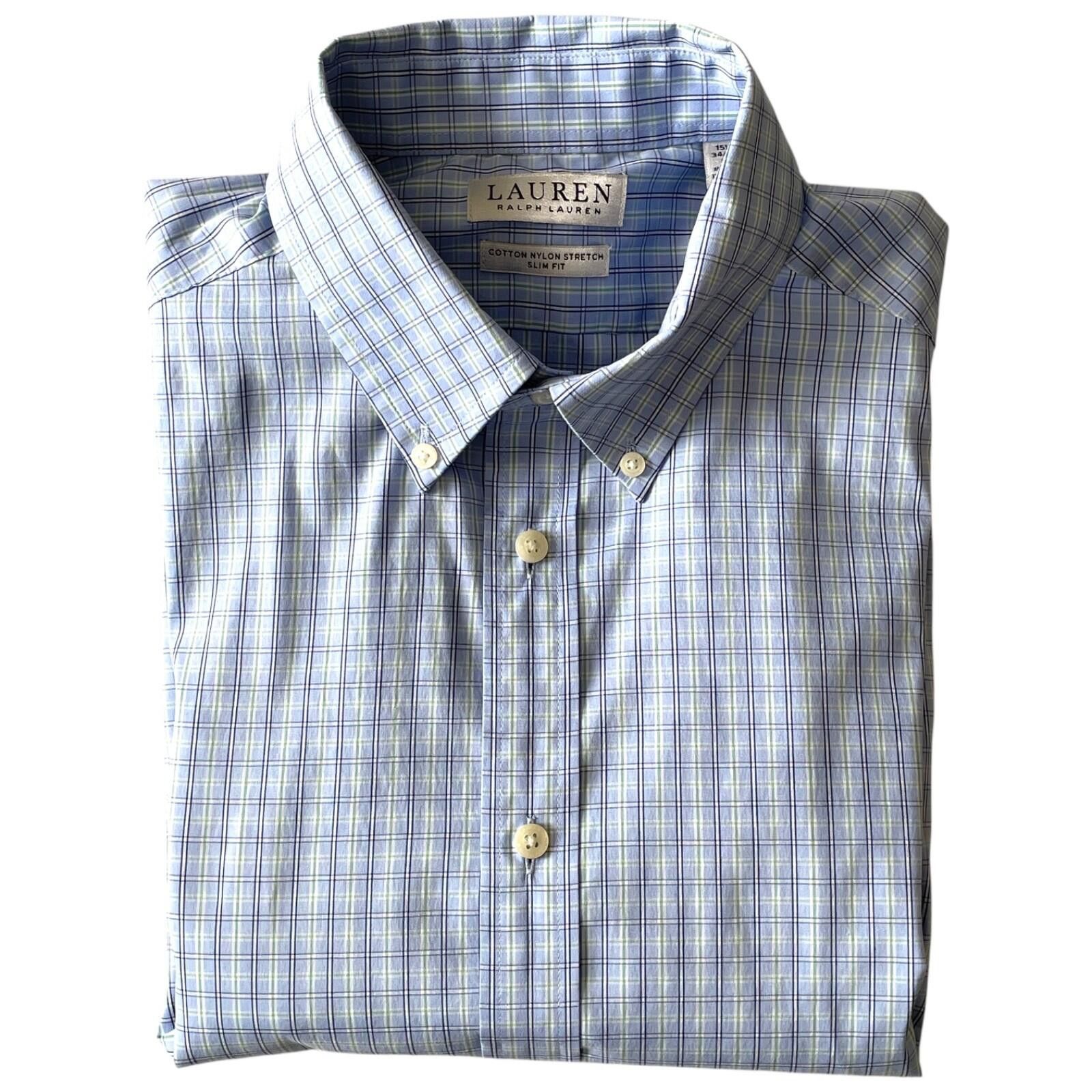 Lauren Ralph Lauren Lauren Ralph Lauren Mens 15.5 34/35 Blue Plaid Button Shirt Size US M / EU 48-50 / 2 - 6 Thumbnail