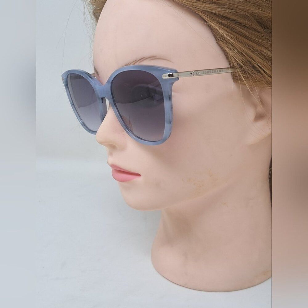 Longchamp Longchamp Women's Sunglasses Marble Blue Gradient Square LO Size ONE SIZE - 5 Thumbnail