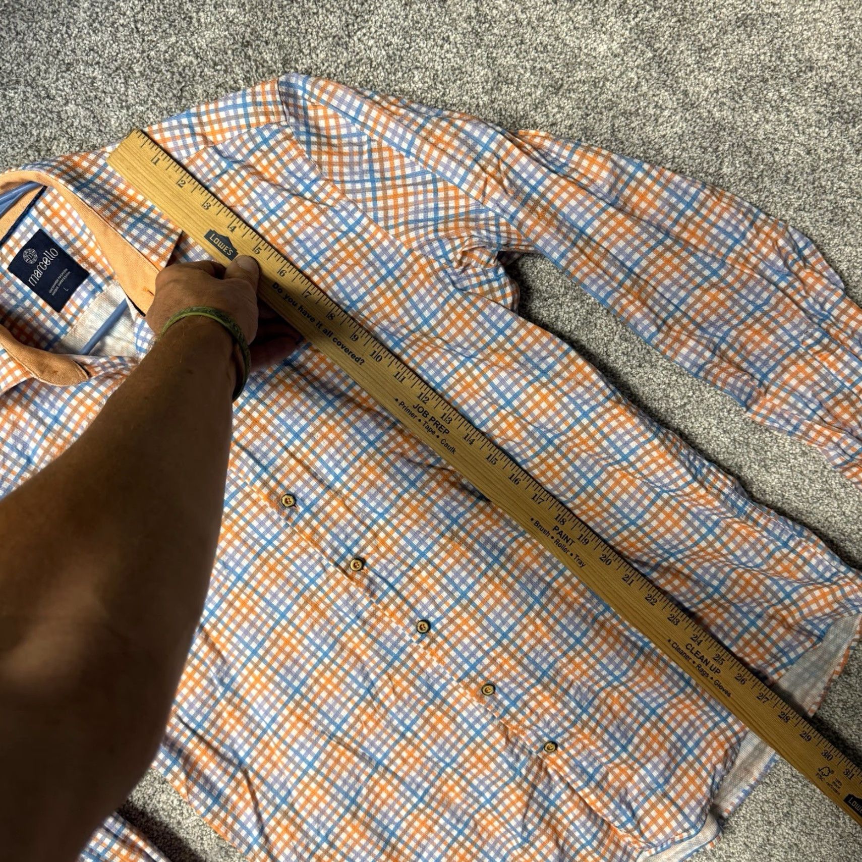 Vintage Marcello Button Up Shirt Sz L Plaid Check Preppy Business Casual Old Money Fall Mens Button-Up Shirt Blue Cotton Check Vintage: No Size US L / EU 52-54 / 3 - 2 Thumbnail