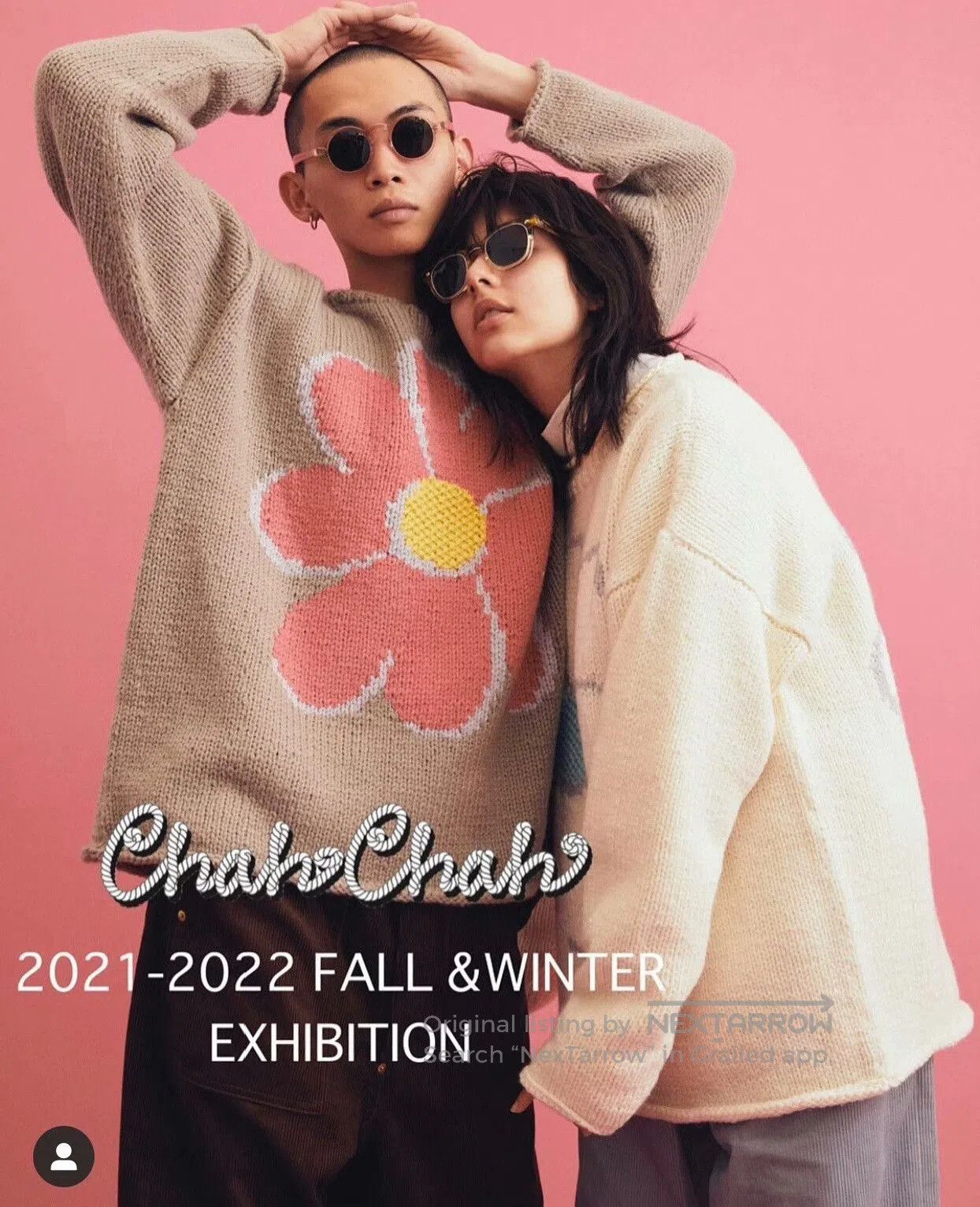 Japanese Brand Chah Chah Floral Knit Sweater. Size M / US 6-8 / IT 42-44 - 2 Thumbnail