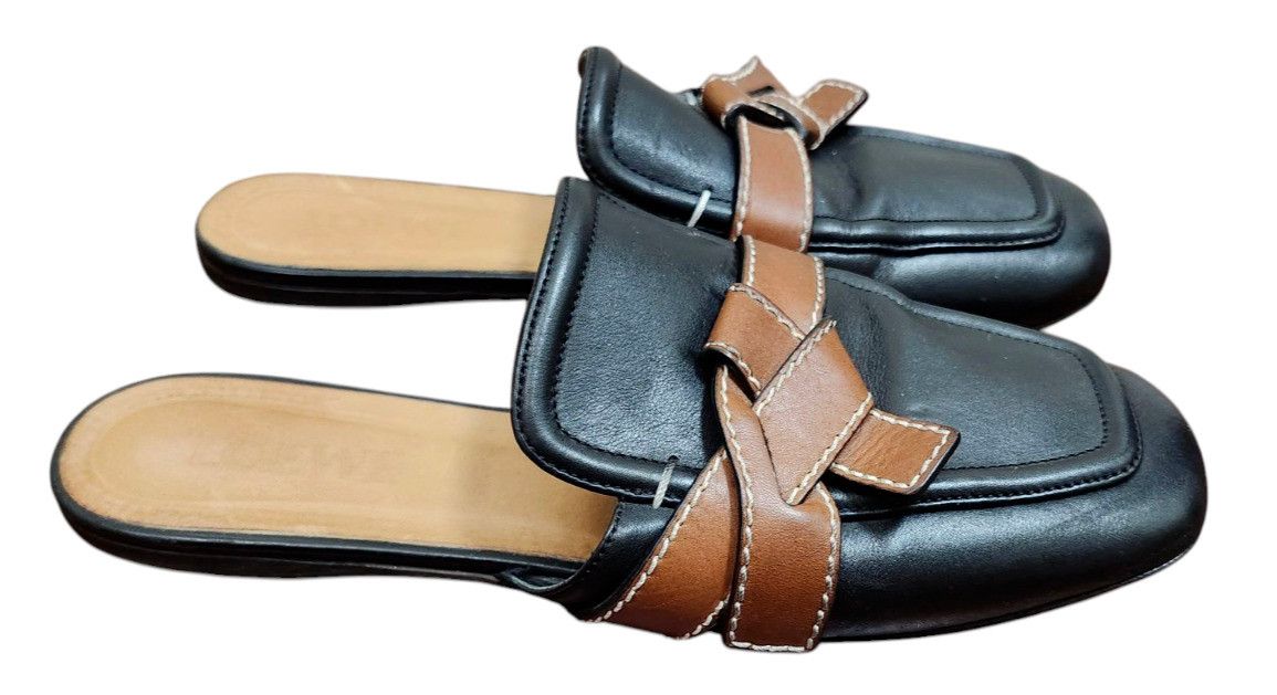 Loewe Loewe Black Gate Belted Leather Mule Size EU 39/US 9 Size US 9 / IT 39 - 4 Thumbnail