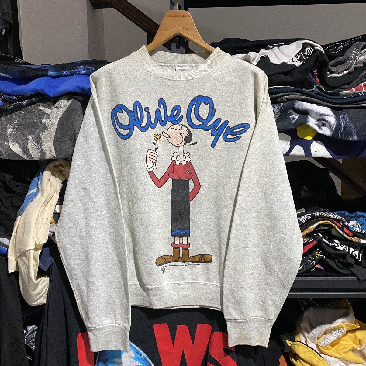 Cartoon Network Vtg 90S OLIVE OYL POPEYE Sweatshirt Size US M / EU 48-50 / 2 - 1 Thumbnail