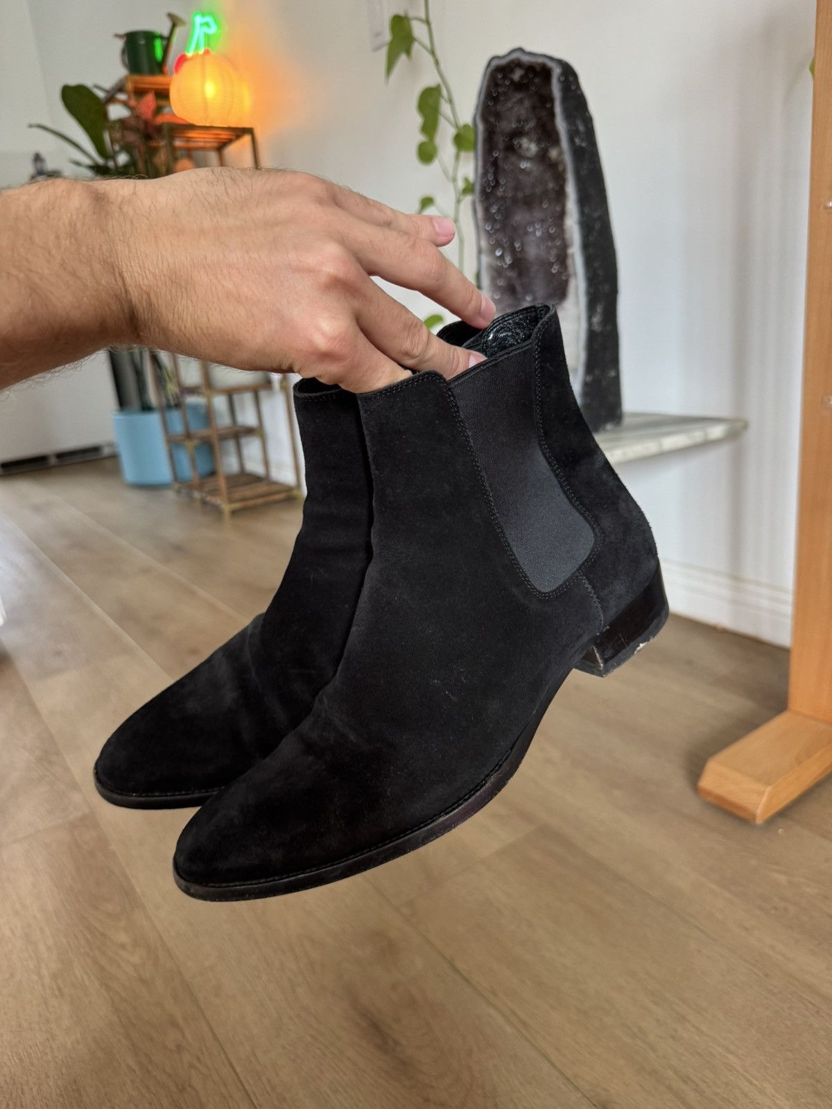Saint Laurent Paris Hedi Suede Chelsea Boots Size US 7 / EU 40 - 1 Thumbnail