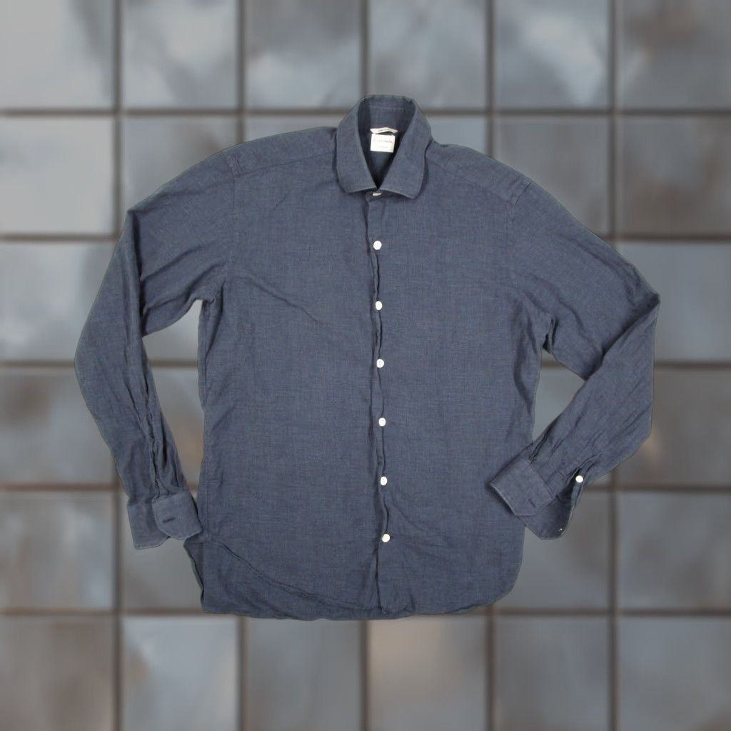 Vintage Culturata Shirt Mens Medium Long Sleeve Tailored Fit Made in Italy Button Down Size US M / EU 48-50 / 2 - 1 Thumbnail