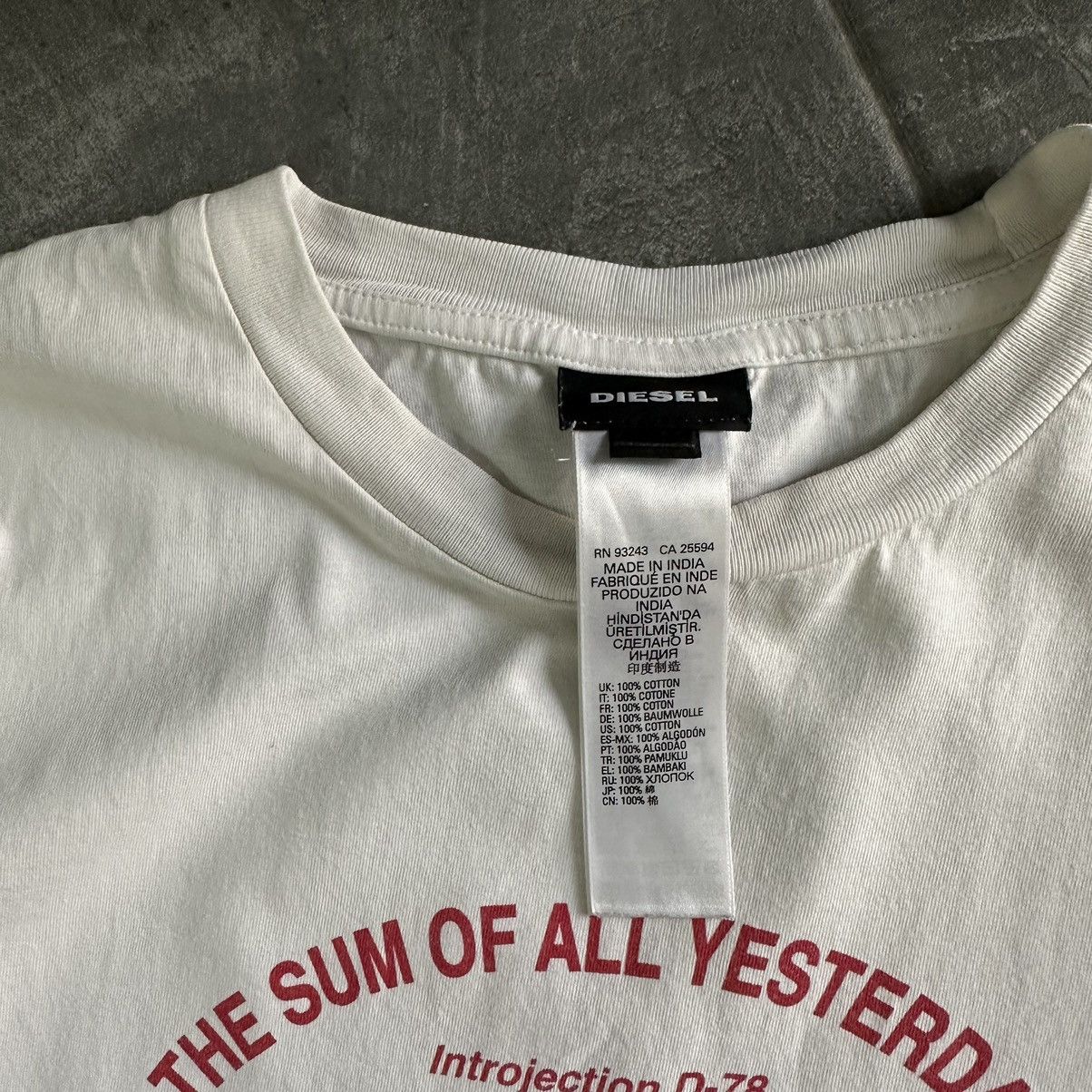 Diesel × Vintage Vintage Diesel T-shirts The Sum Off All Yesterday Y2K 00s Size US L / EU 52-54 / 3 - 10 Thumbnail
