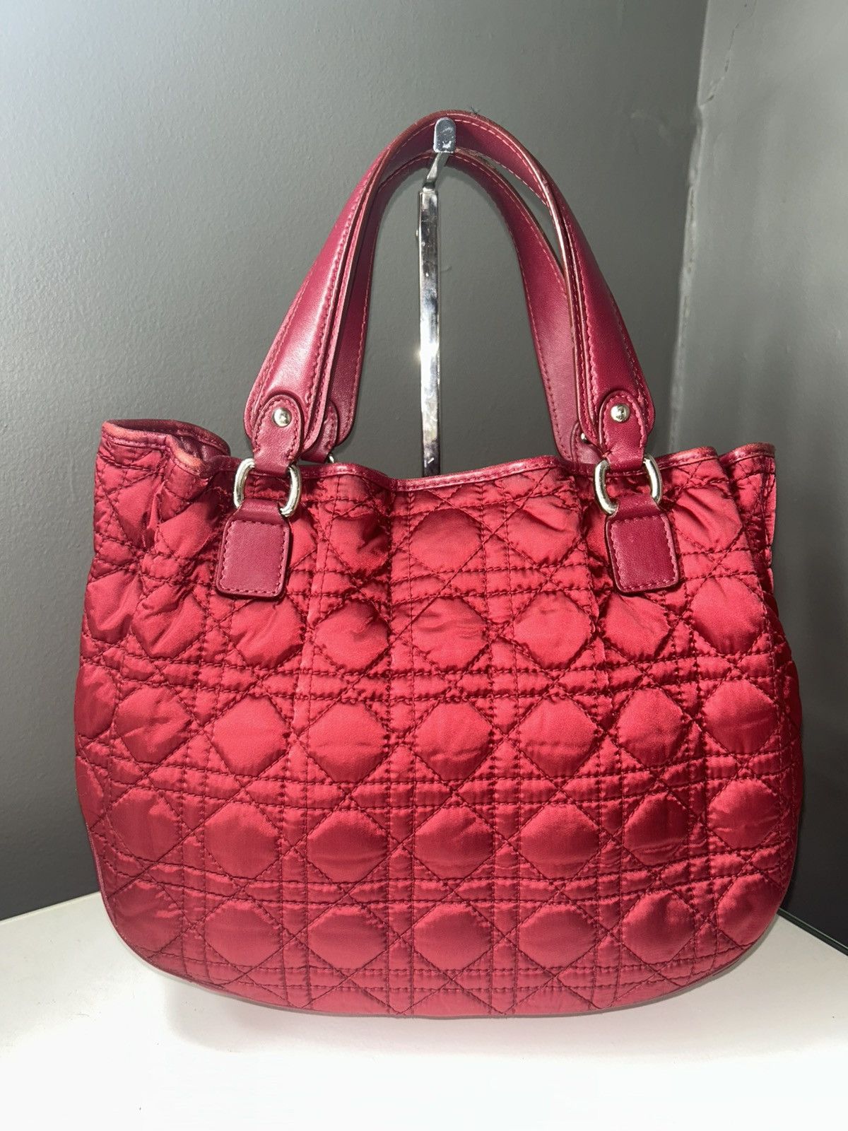 Dior Christian Dior Red Nylon Cannage Charming Lock Bag w/ COA Size ONE SIZE - 8 Thumbnail
