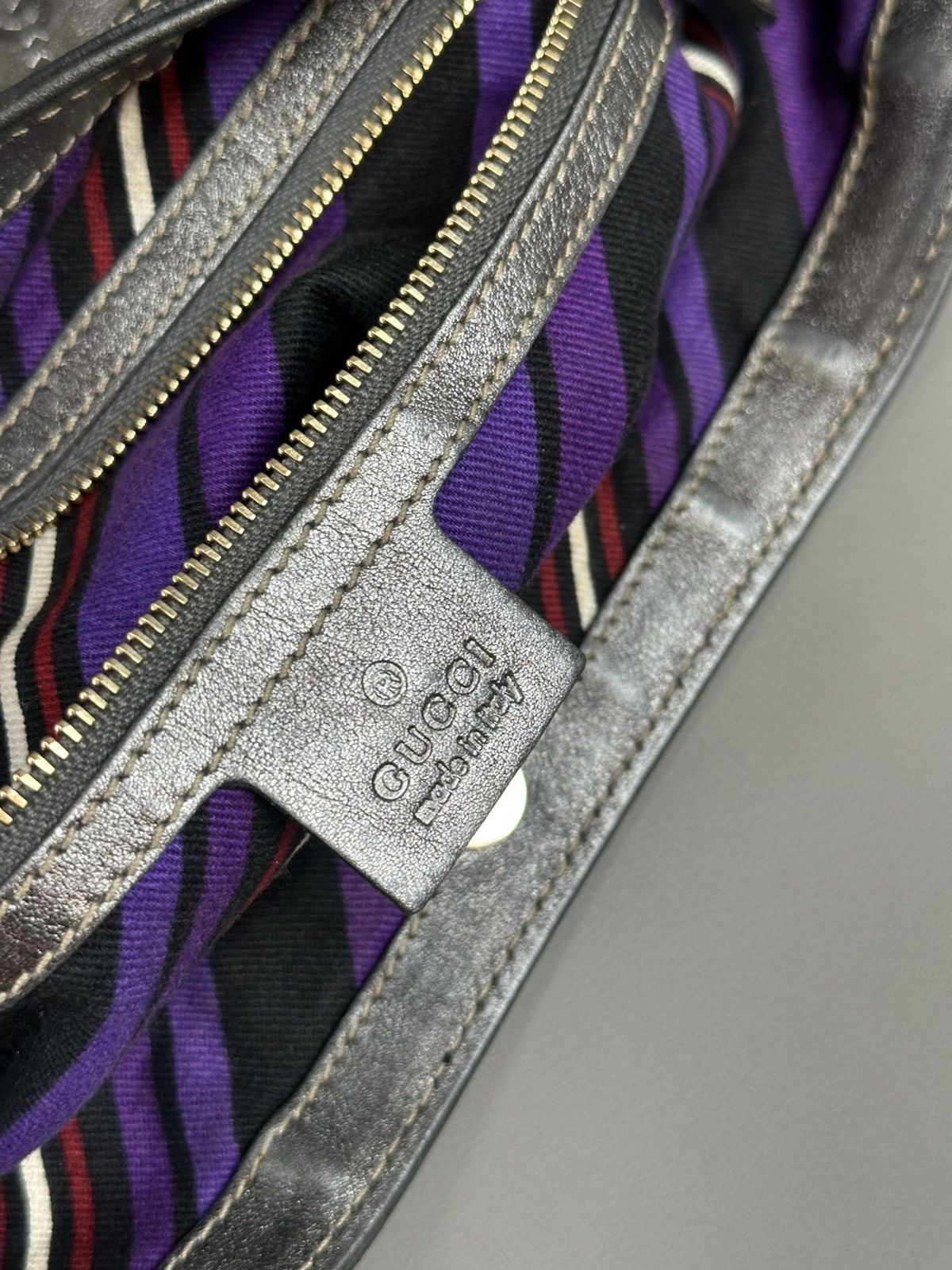 Gucci Gucci - Britt Metallic Silver - Guccissima Shoulder Bag Size ONE SIZE - 17 Thumbnail