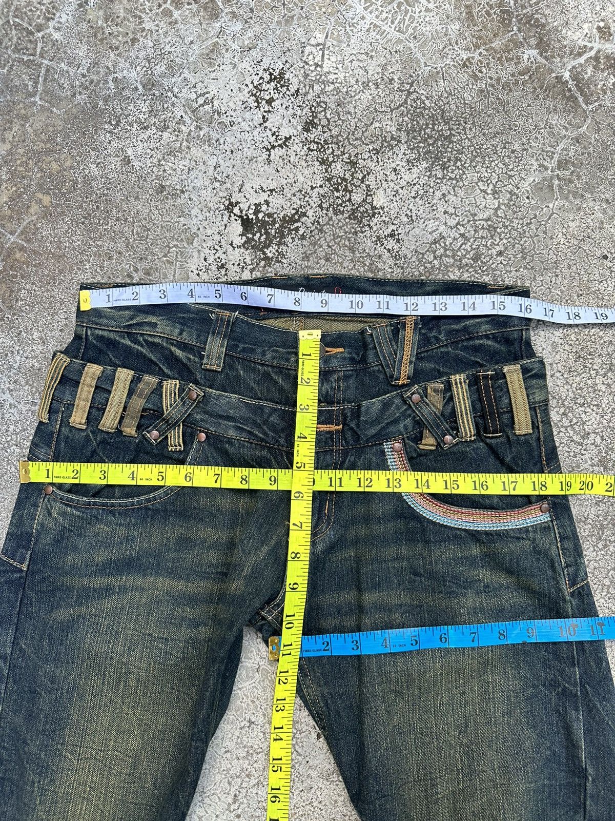 PPFM Double Waist Dominate Handcrafted Rusty Denim 32x31 F64 Size US 32 / EU 48 - 5 Thumbnail