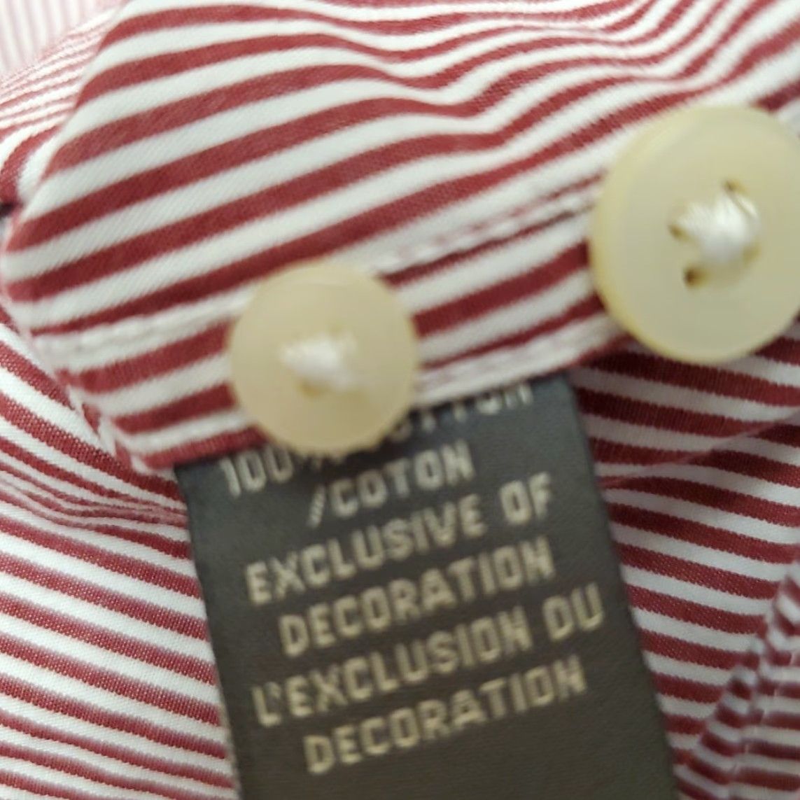 Abercrombie & Fitch VINTAGE Abercrombie & Fitch Shirt Mens Large Red White Striped Muscle Fit Button Down Size US L / EU 52-54 / 3 - 5 Thumbnail