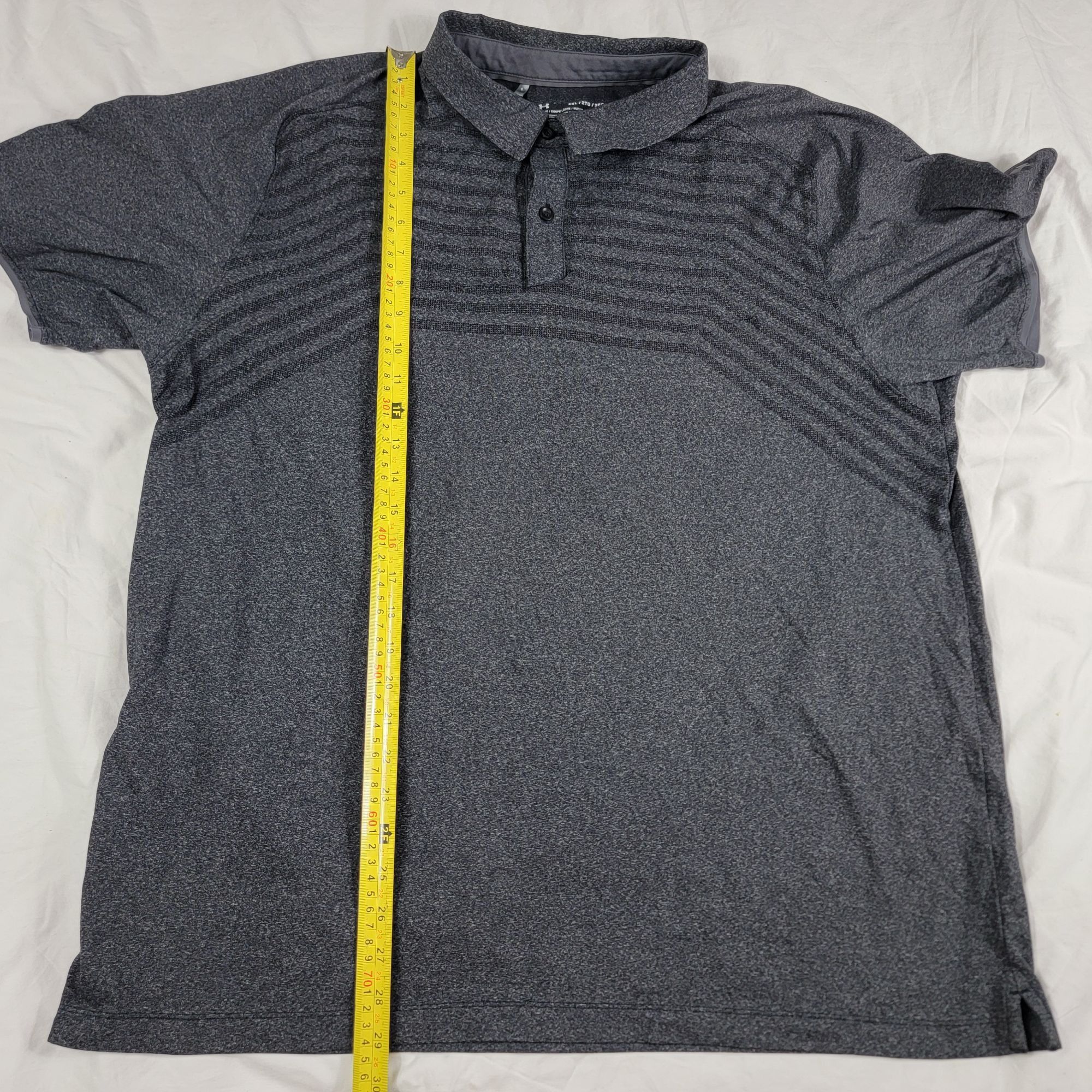 Under Armour Under Armour Mens 2XL Dark Gray Polo Shirt John Hall Cup 201 Size US XXL / EU 58 / 5 - 9 Thumbnail