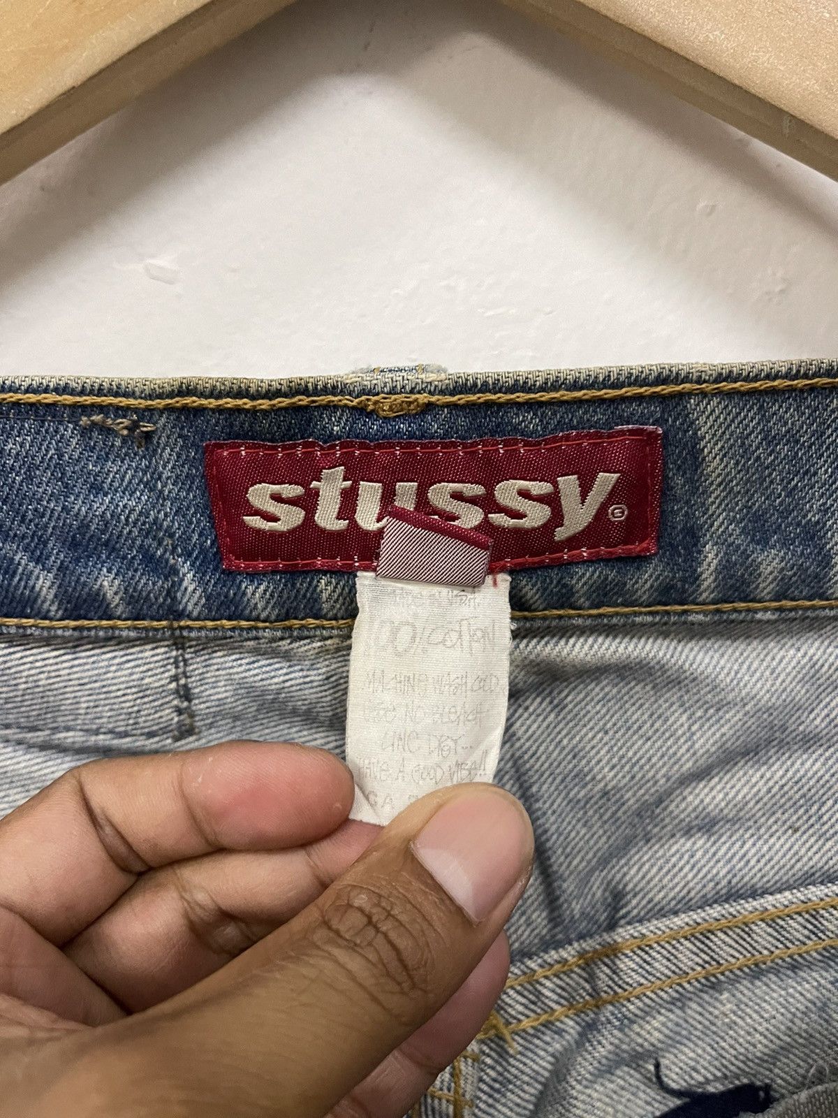 Stussy Stussy Made In USA grunge distressed denim Size US 33 - 5 Thumbnail