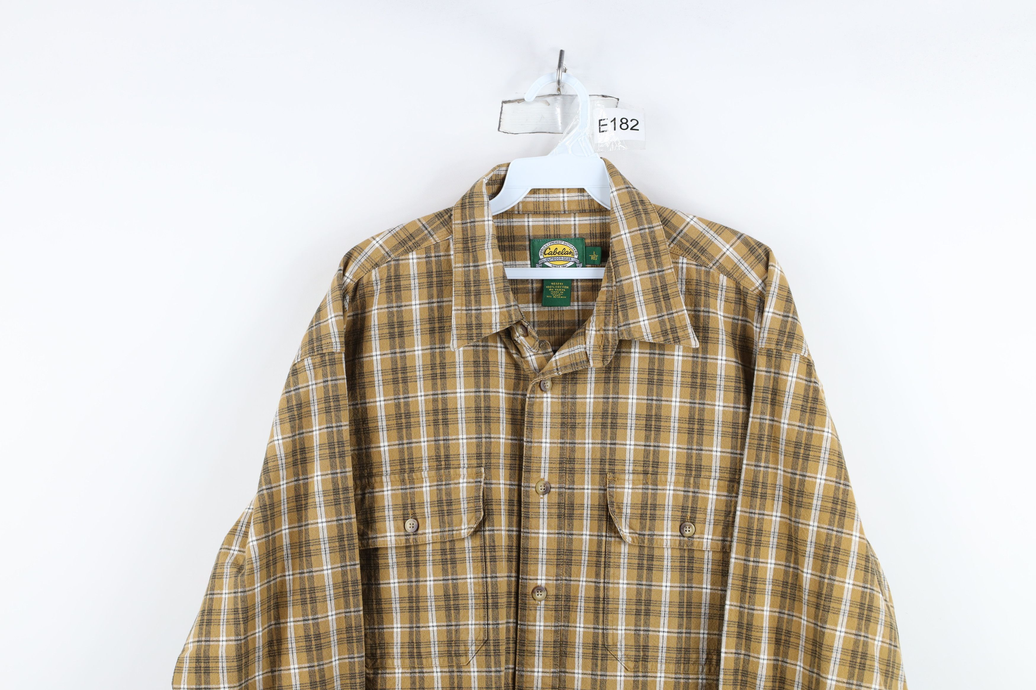 Cabelas Vintage 90s Cabelas Heavyweight Collared Button Shirt Plaid Size US XL / EU 56 / 4 - 2 Thumbnail