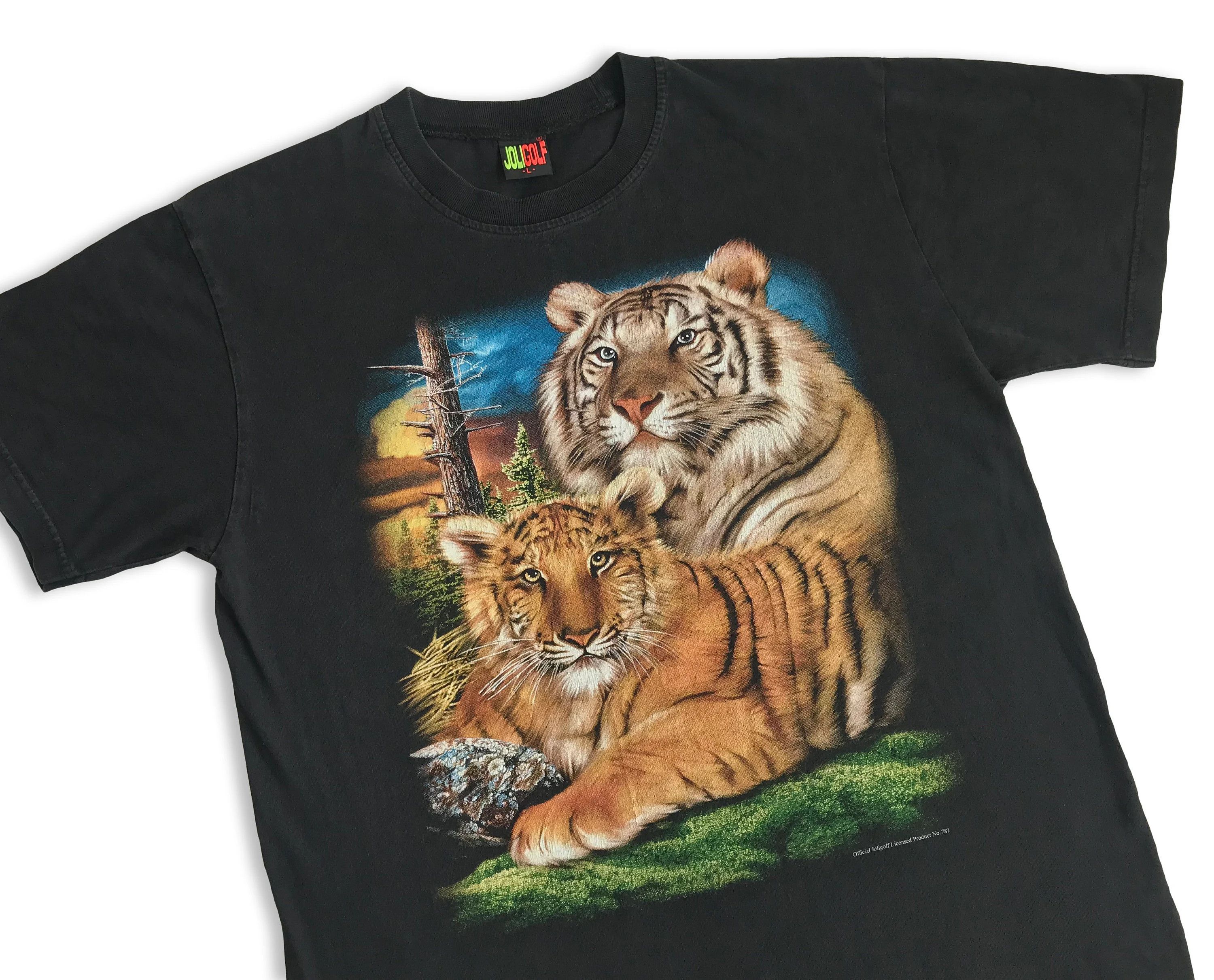 Vintage Vintage 90s Y2K BENGAL TIGERS T shirt Asia Tee Nature Cubs Size US L / EU 52-54 / 3 - 8 Thumbnail