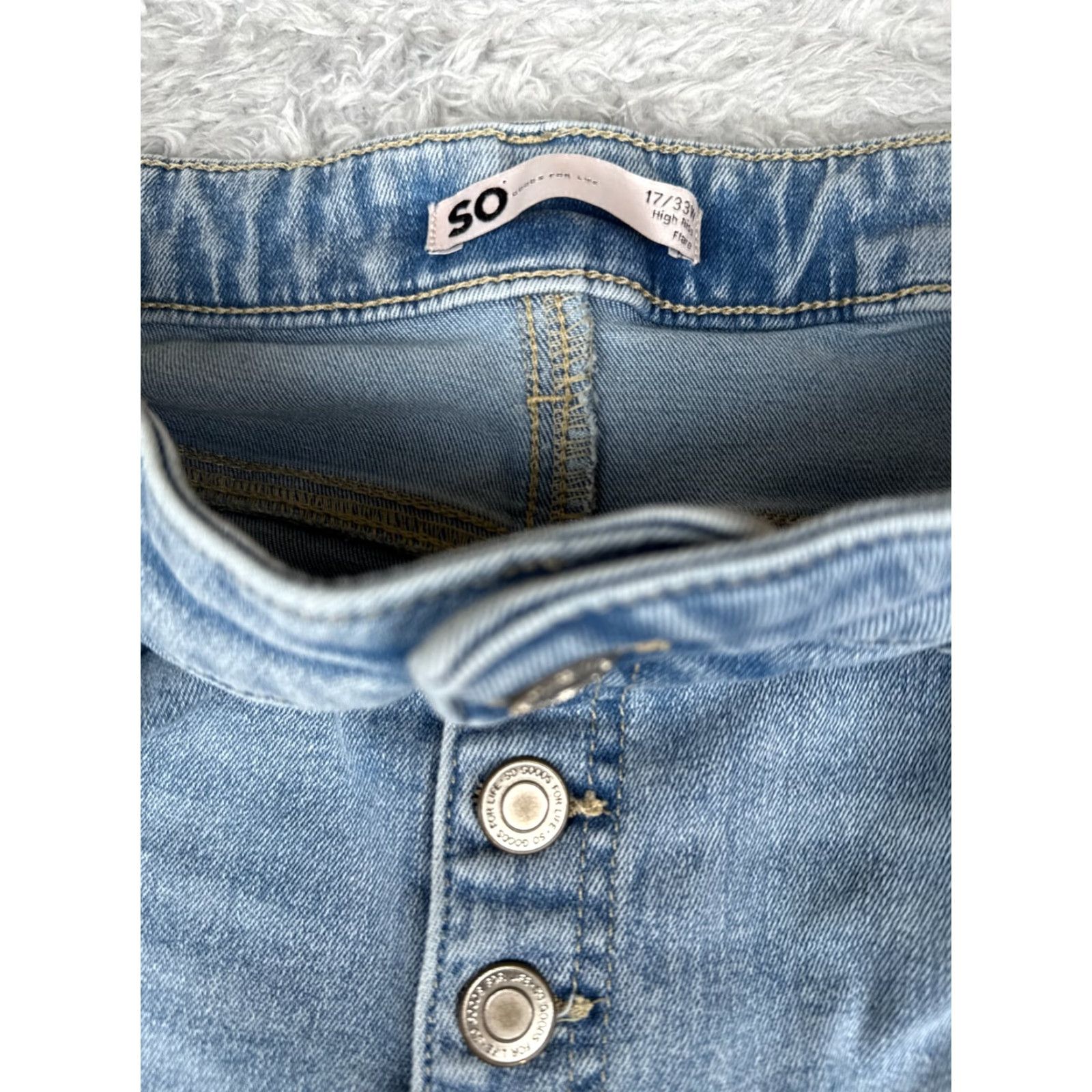 Vintage SO Jeans 32x29 Denim Womens Jeans Flared High Rise Blue Cotton Blend Blue 17 32x29 26X30 Cowboy Southwestern Designer 2000s Mens? Size 38" / US 16 / IT 52 - 6 Thumbnail