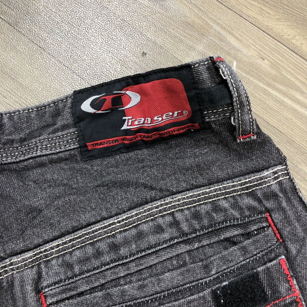 Vintage Vintage Transer Multi Pocket Cargo Bondage Baggy Jeans Y2K Size US 31 - 14 Thumbnail