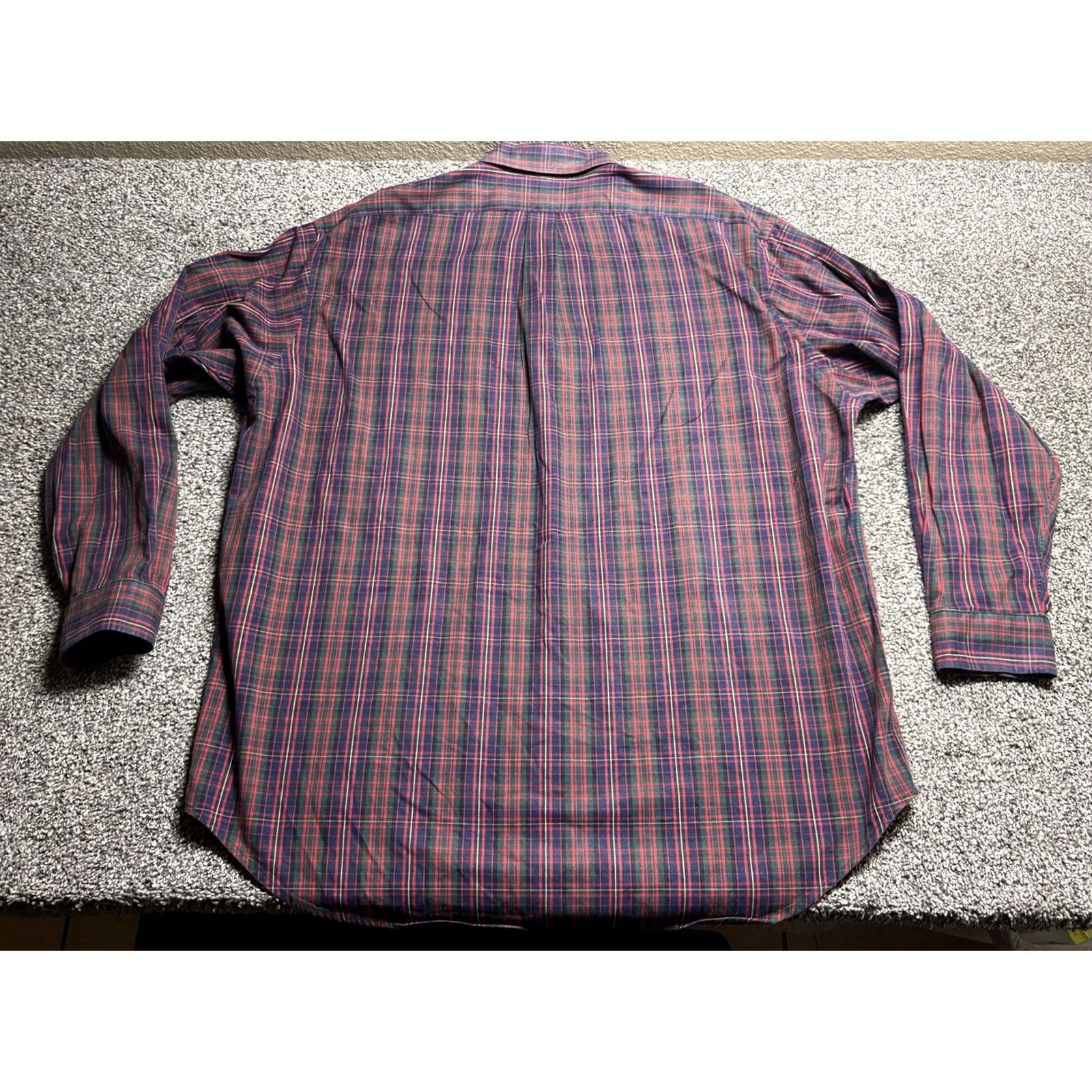 Ralph Lauren VINTAGE Ralph Lauren BIG SHIRT Mens 2XL Red Plaid Oxford Y2K Oversized Fit Button-Up Collar-Down Embroidered Logo Size US XXL / EU 58 / 5 - 3 Thumbnail