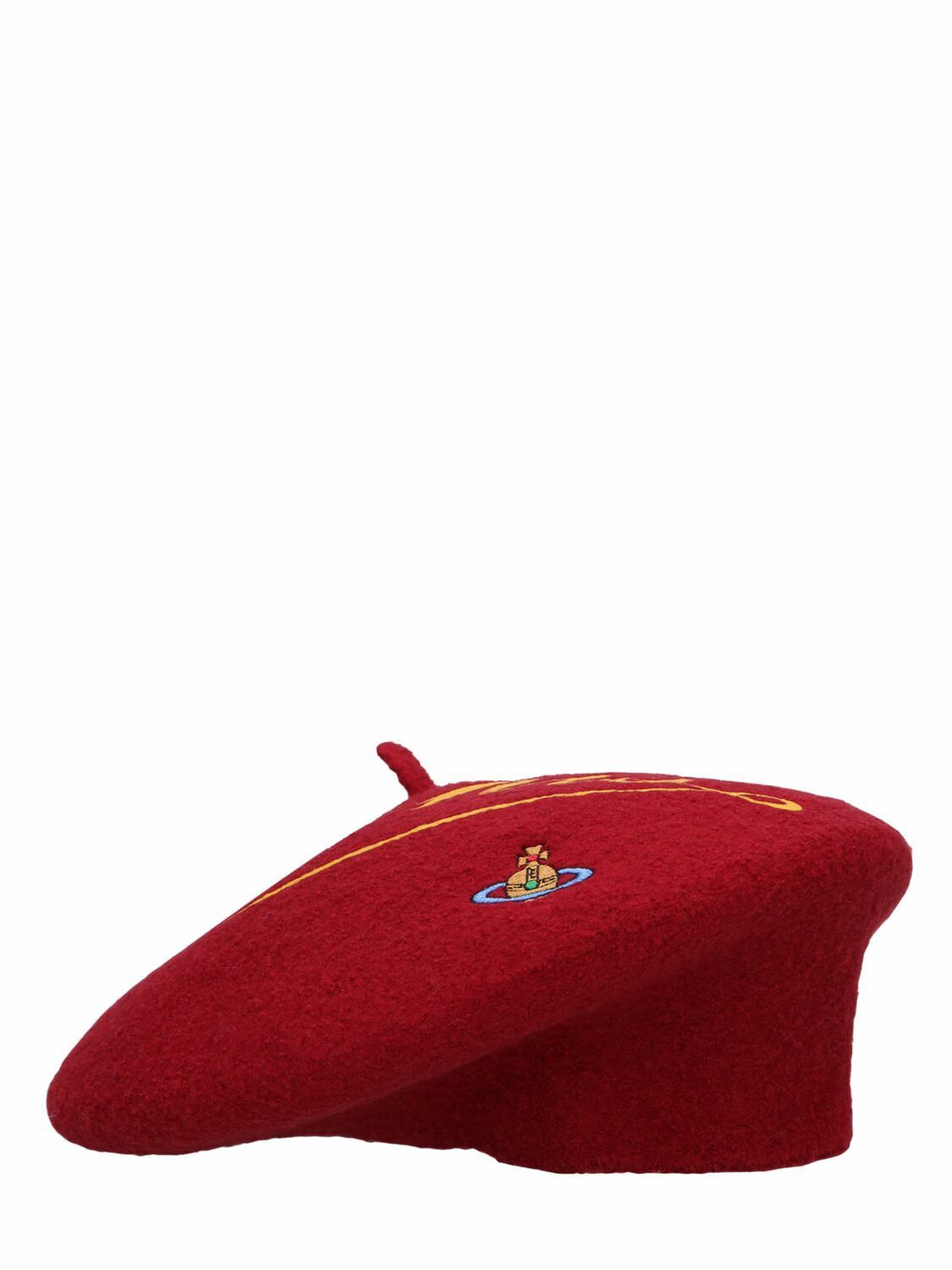 Vivienne Westwood o1f1d3z0226 Size: OS /Open 24 Hours Wool Beret Hat / Cap Red Size ONE SIZE - 3 Thumbnail