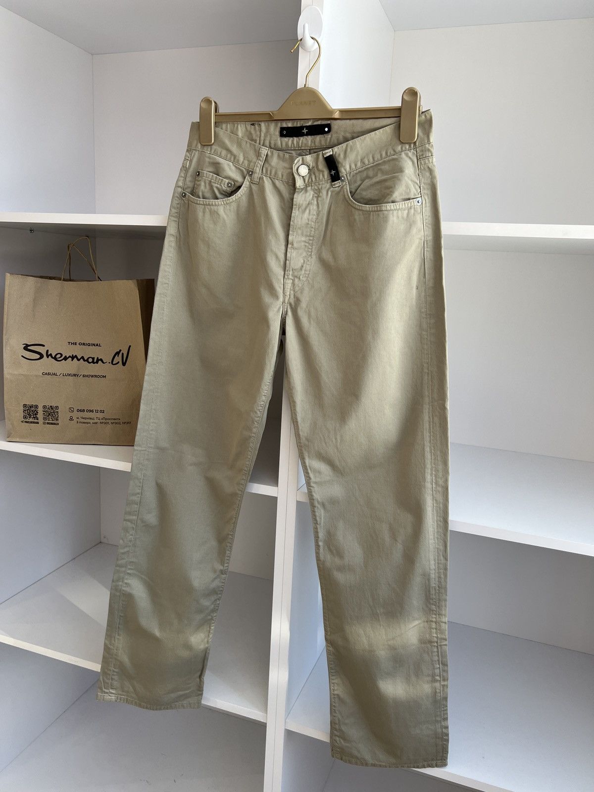 Stone Island × Vintage Stone Island Denims Flint Beige Casual Pants 33 size slim Size US 33 - 2 Thumbnail
