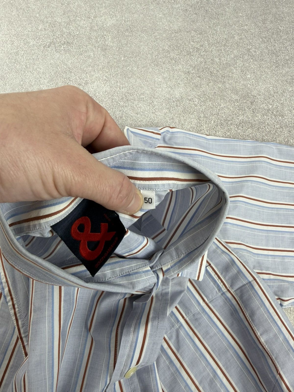 Dolce & Gabbana Vintage Dolce & Gabbana Striped Shorts Sleeve Shirt Size 50 Size US M / EU 48-50 / 2 - 10 Thumbnail