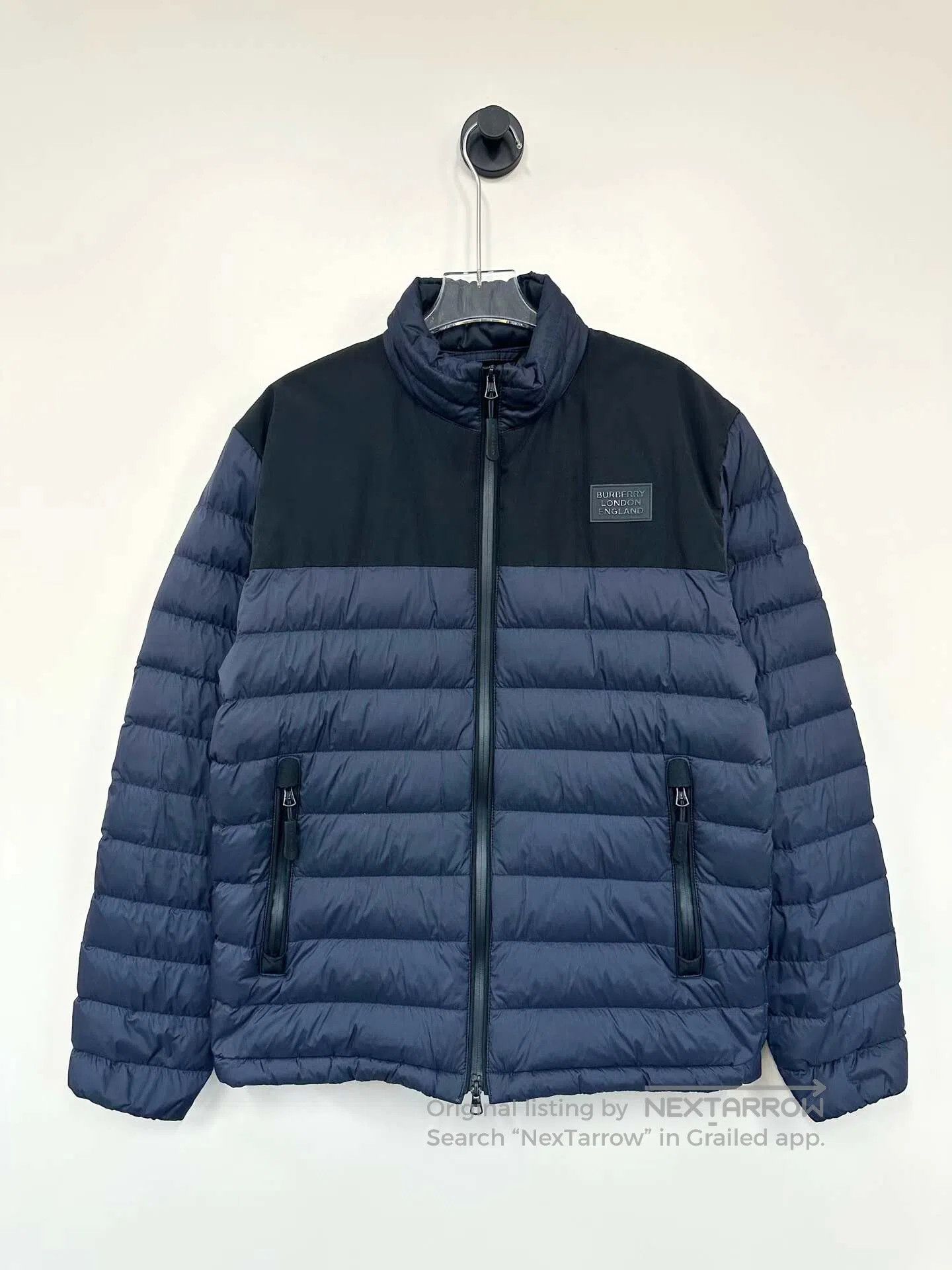 Burberry Burberry Navy Blue Patch Logo Zip-up Down Jacket| Size M / US 6-8 / IT 42-44 - 1 Thumbnail