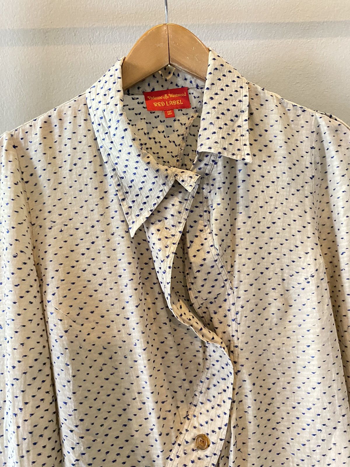 Vivienne Westwood Curve Button Center Line Dots Shirt