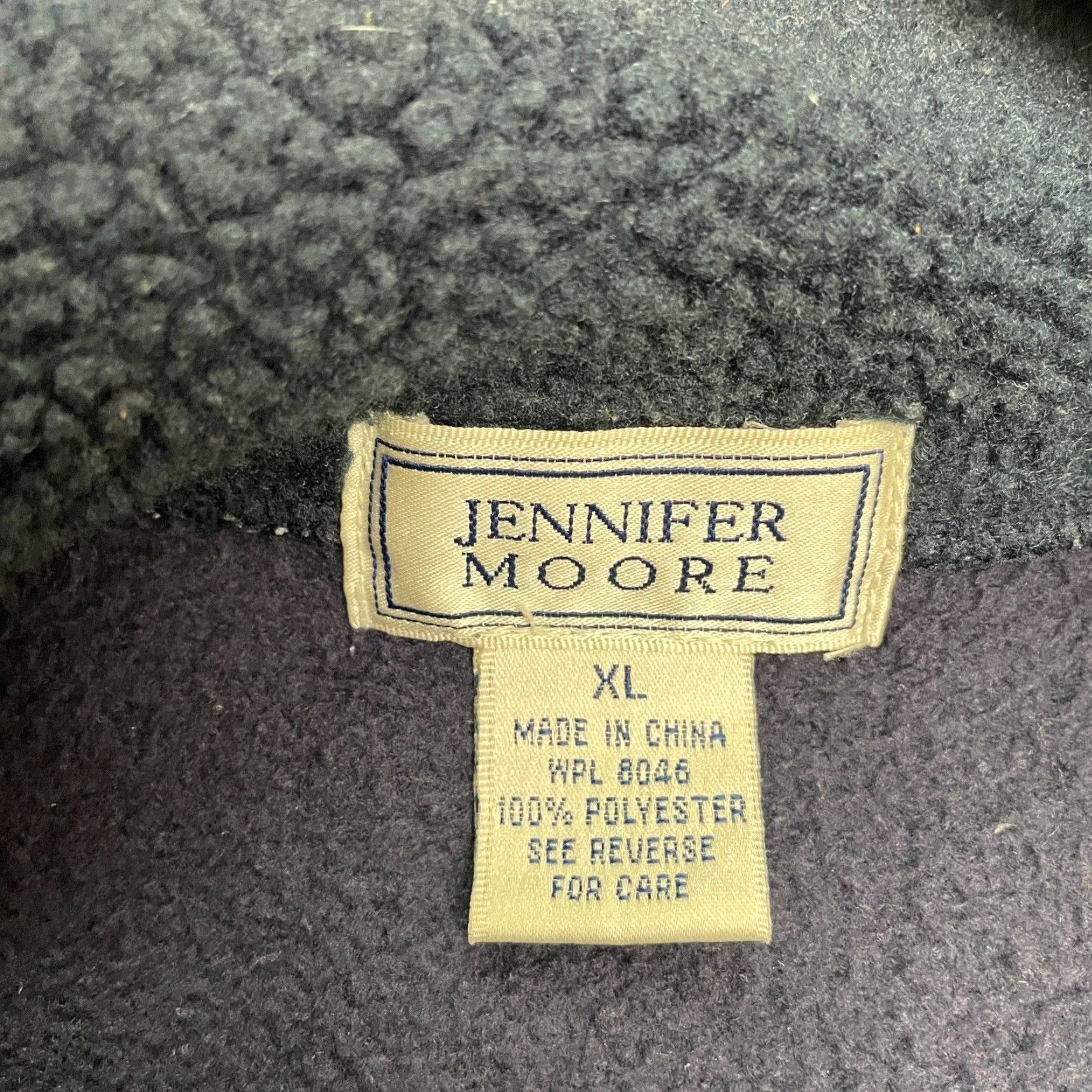 MooRER Jennifer Moore Vintage Embroidered Fleece Jacket Womens XL Blue Button Down Size XL / US 12-14 / IT 48-50 - 5 Thumbnail