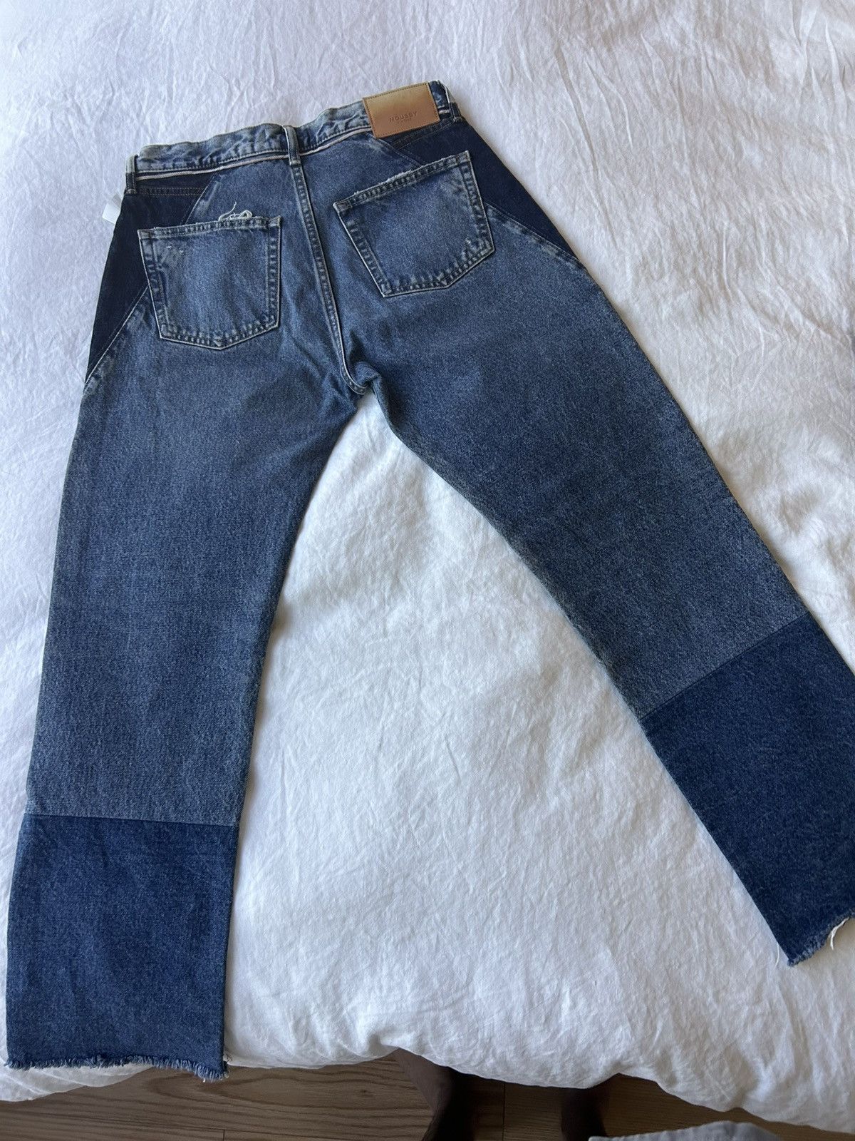 MOUSSY MOUSSY VINTAGE Darnell Straight-leg Distressed Jeans In Blue Size 30" / US 8 / IT 44 - 3 Thumbnail