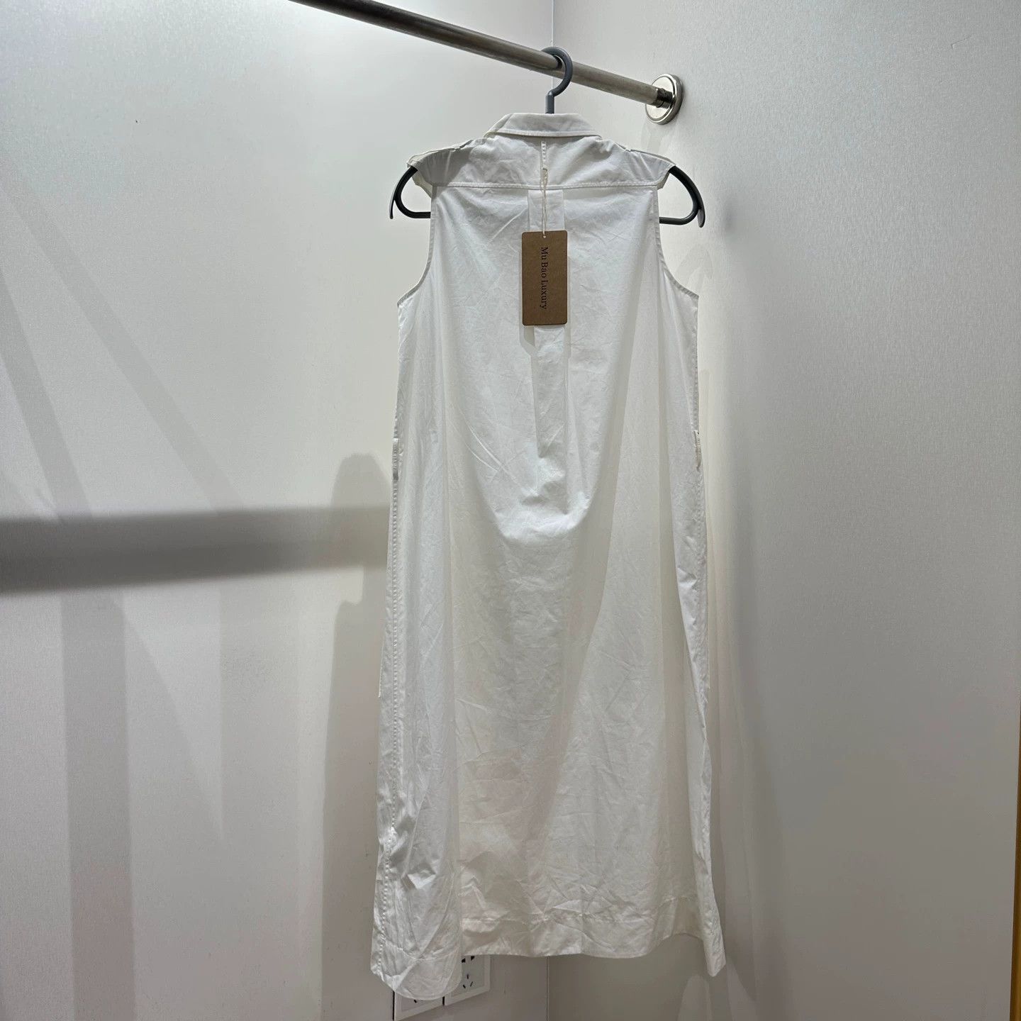 Hermes Hermes apr363 sleeveless cotton dress pockets button size 34 Size XS / US 0-2 / IT 36-38 - 2 Thumbnail