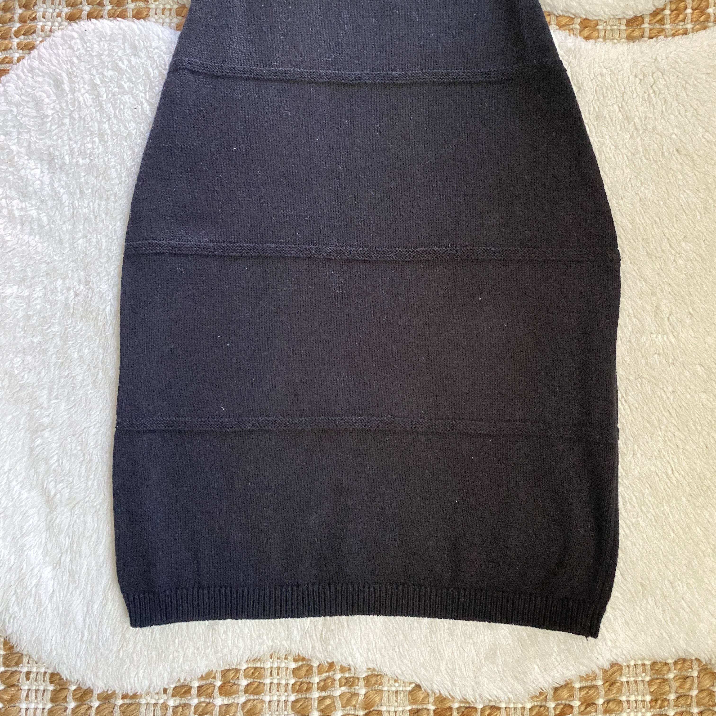 H&M H&M Divided Black Knitted Cotton Strappy Dress – Size Small Size S / US 4 / IT 40 - 6 Thumbnail