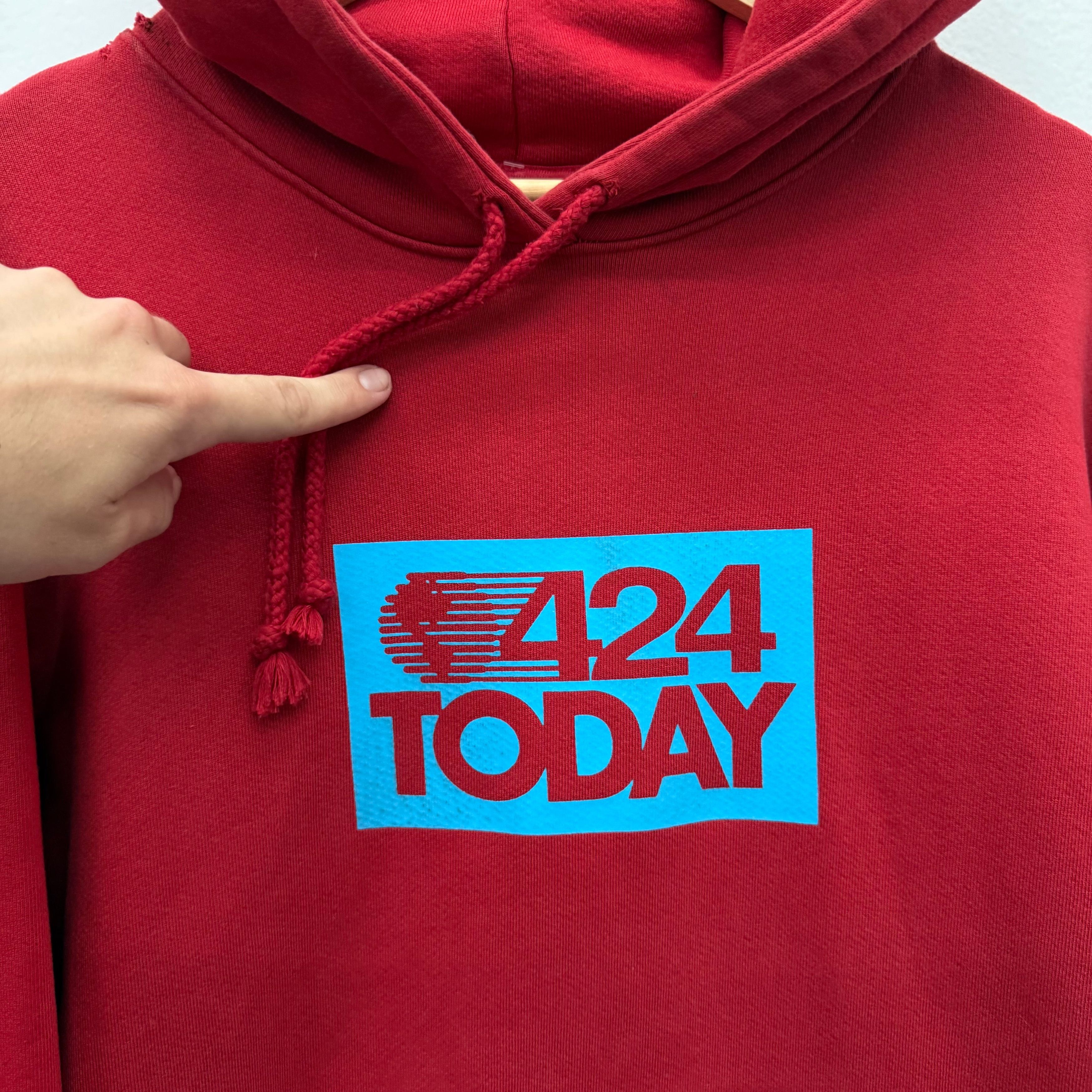 424 424 Today Red Hoodie - Size M Size US M / EU 48-50 / 2 - 2 Thumbnail
