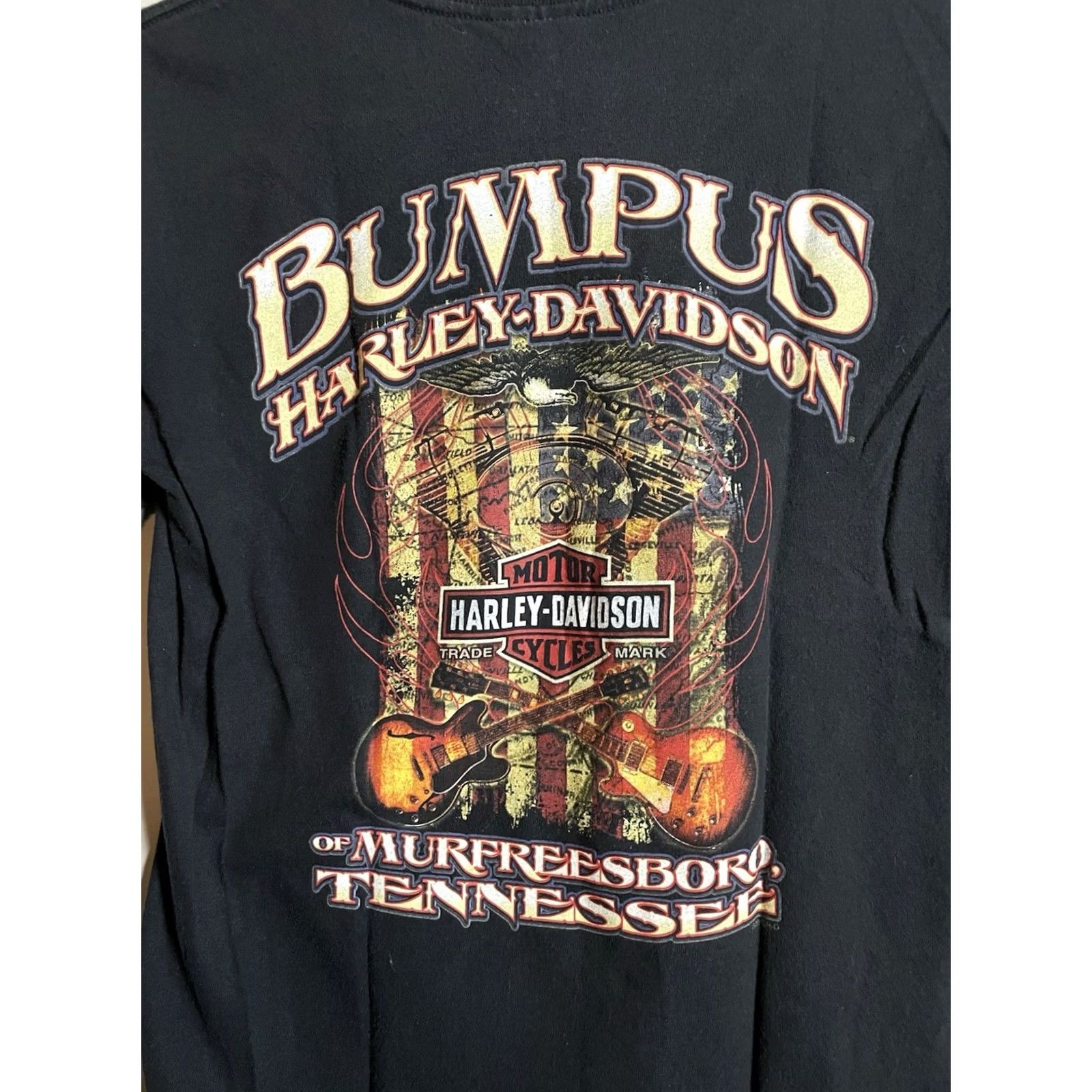 Harley Davidson Bumpus Harley-Davidson Murfreesboro TN Size S T-Shirt Racing Team Unisex Adults Black Short Sleeve Biker Classic Motorcycle 90s? Size US S / EU 44-46 / 1 - 2 Thumbnail