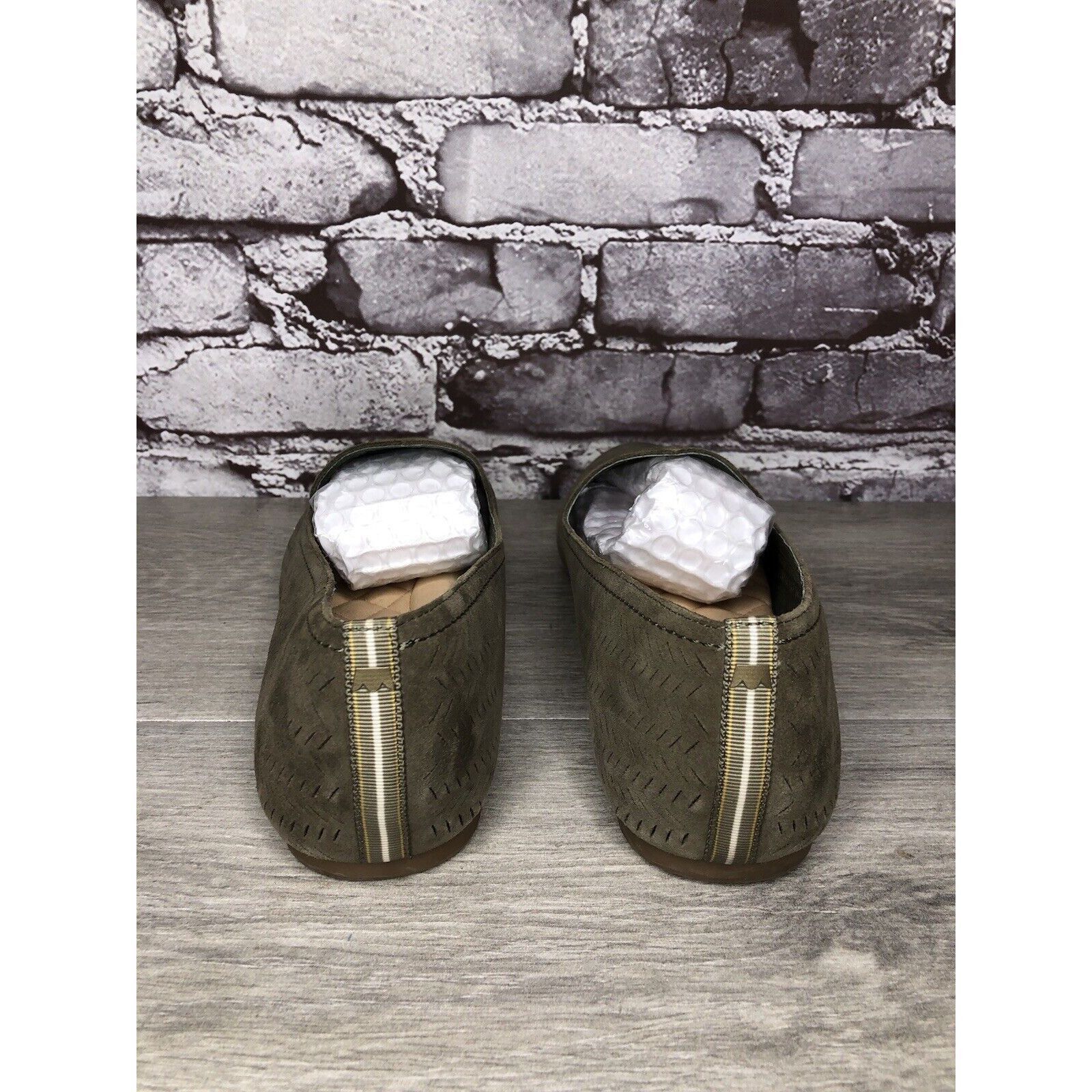 Sun Buddies Birdies Olive Green Suede Leather Comfort Loafer Flats Women Size US 10 / IT 40 - 4 Thumbnail