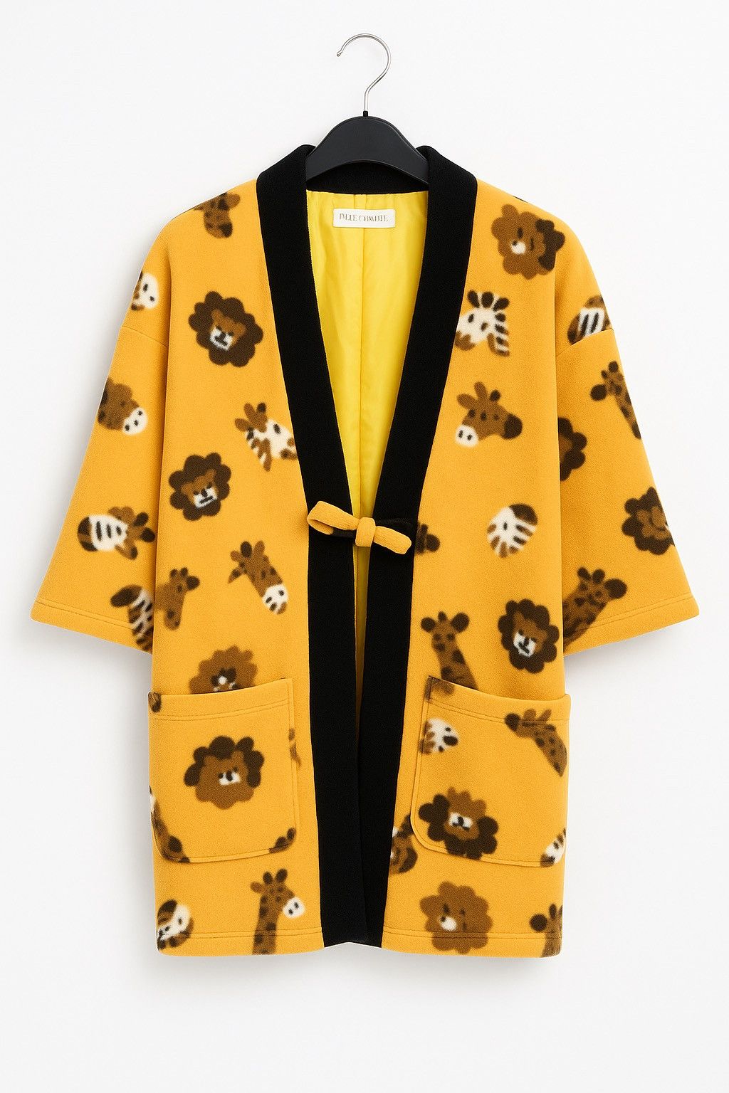 Vintage Vintage Elle Chante Fleece Kimono Robe with Animal Prints Size US M / EU 48-50 / 2 - 1 Thumbnail