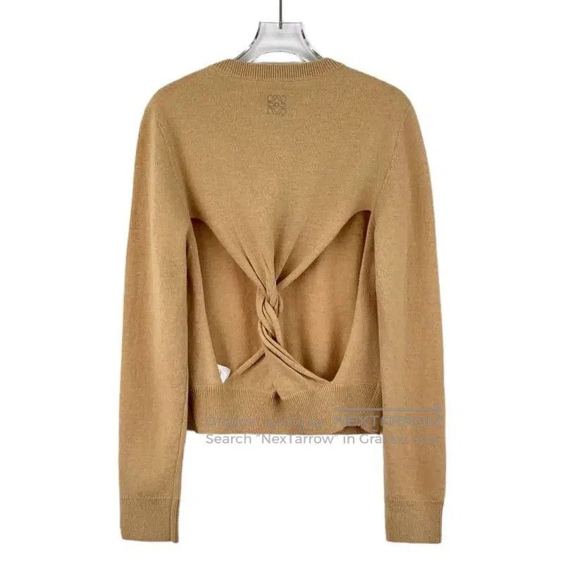 Loewe Loewe Brown Wool Knitted Sweater for Women . Size S / US 4 / IT 40 - 2 Thumbnail