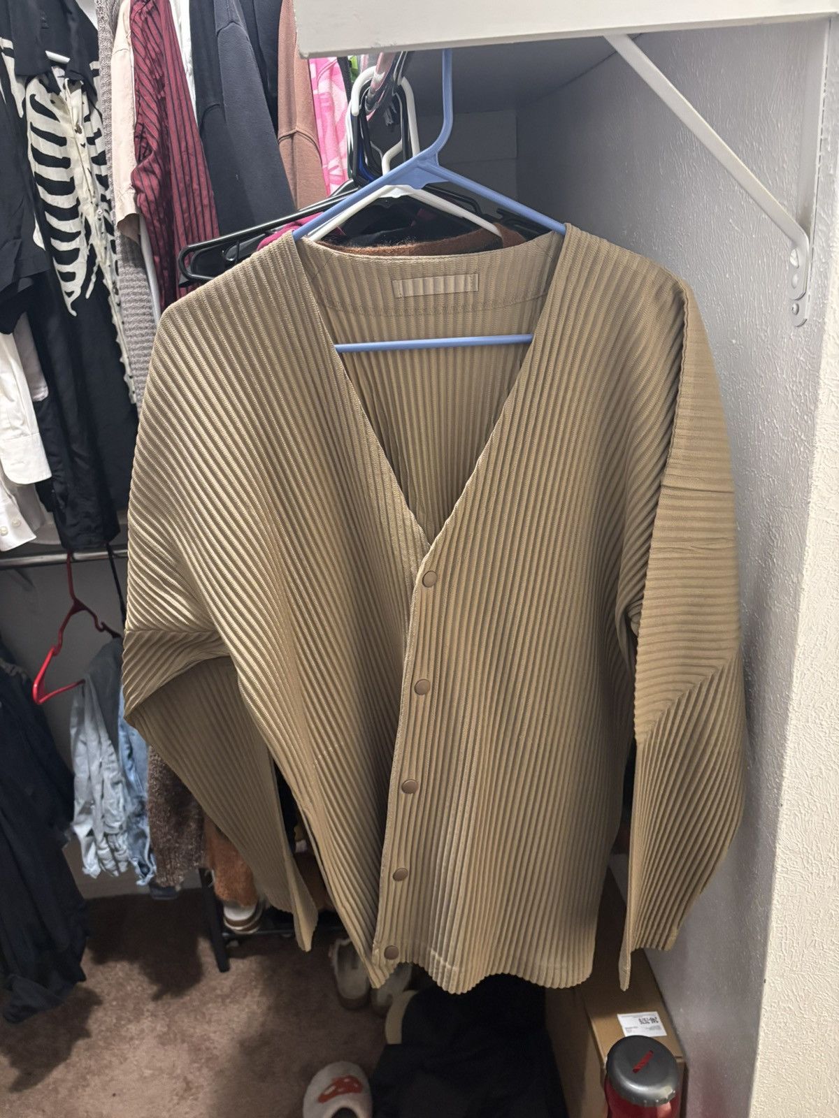Homme Plisse Issey Miyake HOMME PLISSE ISSEY MIYAKE beige carigan Size US L / EU 52-54 / 3 - 1 Thumbnail
