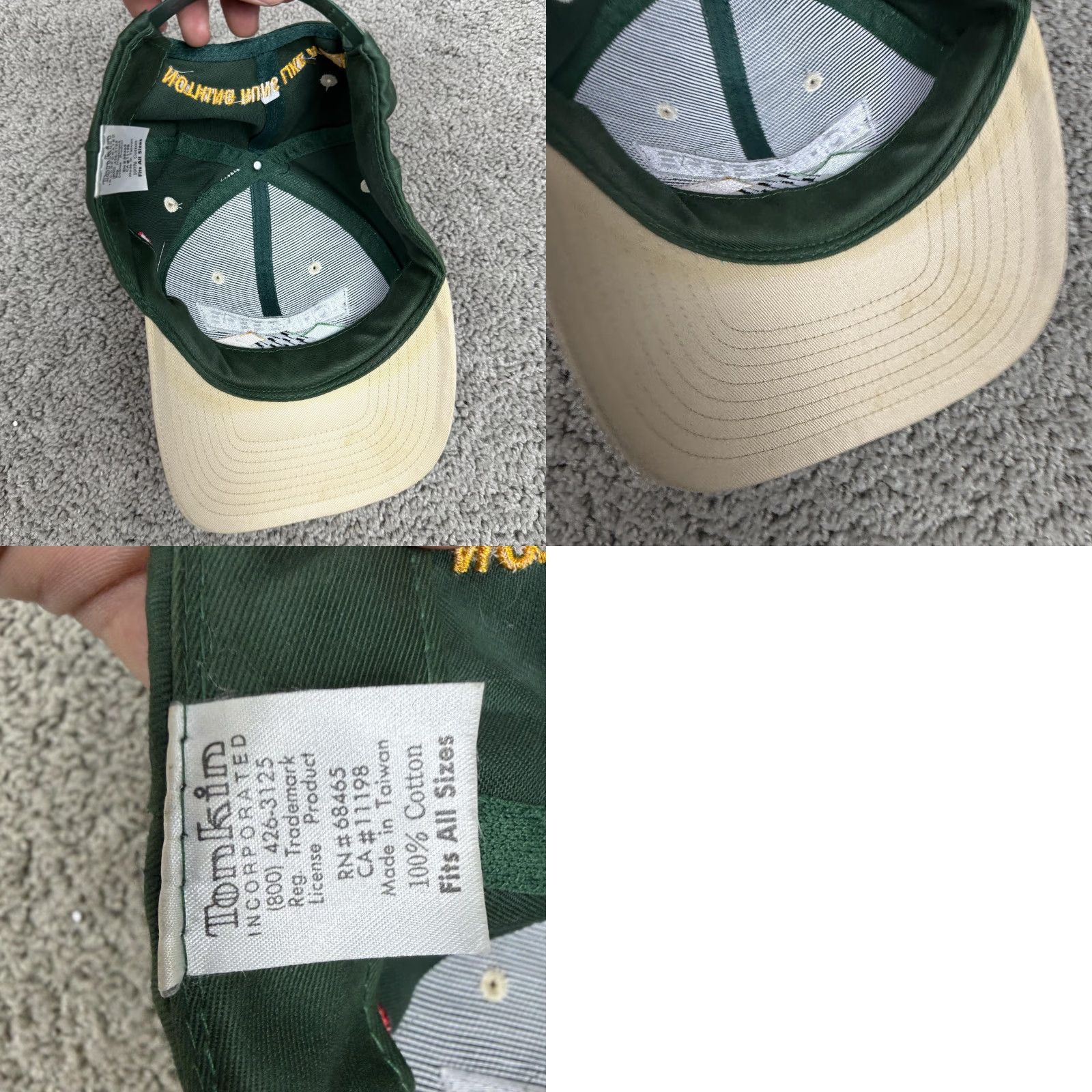 John Deere VINTAGE John Deere Motorsports Hat Cap Snap Back Mens One Size Green Racing 90s Size ONE SIZE - 8 Thumbnail