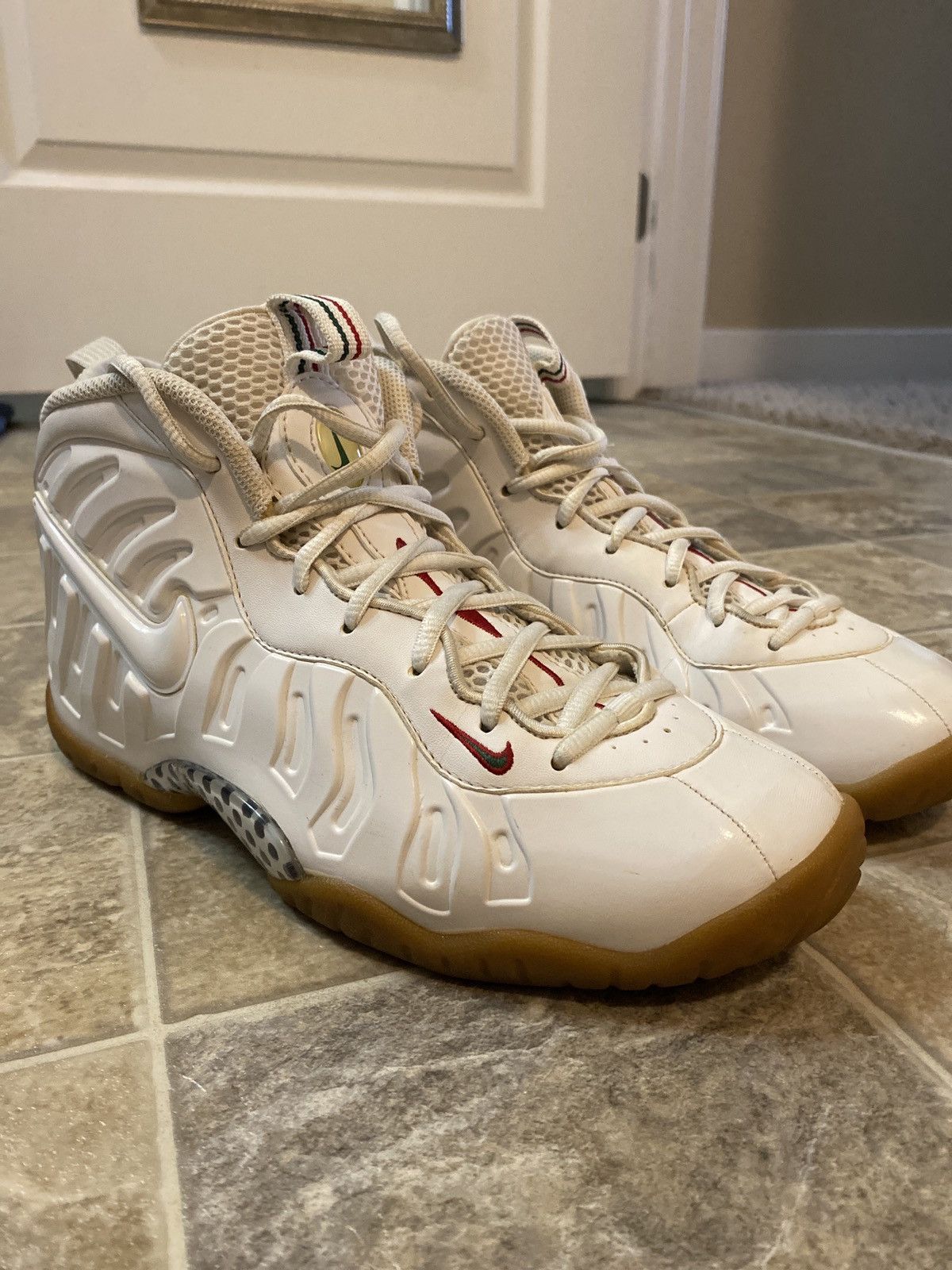 image of Nike Foamposite White Gucci (No Box) Shoes, Men's (Size 7)
