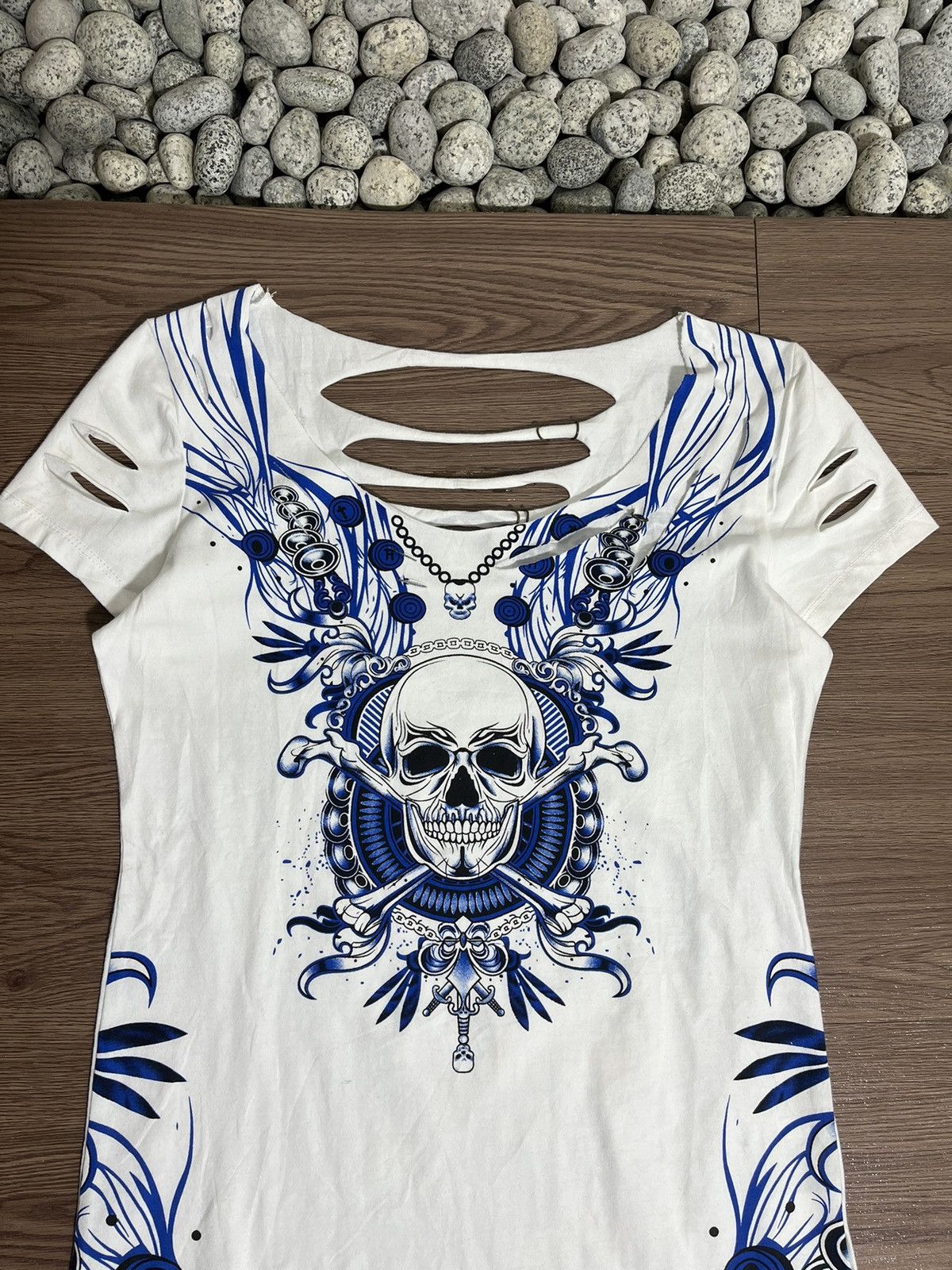 Ed Hardy × Japanese Brand Sick Y2k pierced Skull ripped tee Ed hardy style Size US S / EU 44-46 / 1 - 5 Thumbnail