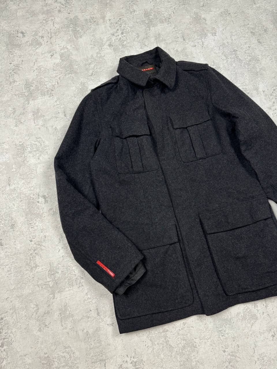 Prada Vintage Prada Wool Coat Jacket Red Tab Size 50 Size US M / EU 48-50 / 2 - 2 Thumbnail