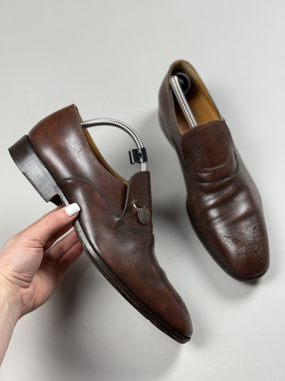 Sergio Rossi Sergio Rossi Men’s Leather Formal Brogue Shoes Size US 8.5 / EU 41-42 - 4 Thumbnail
