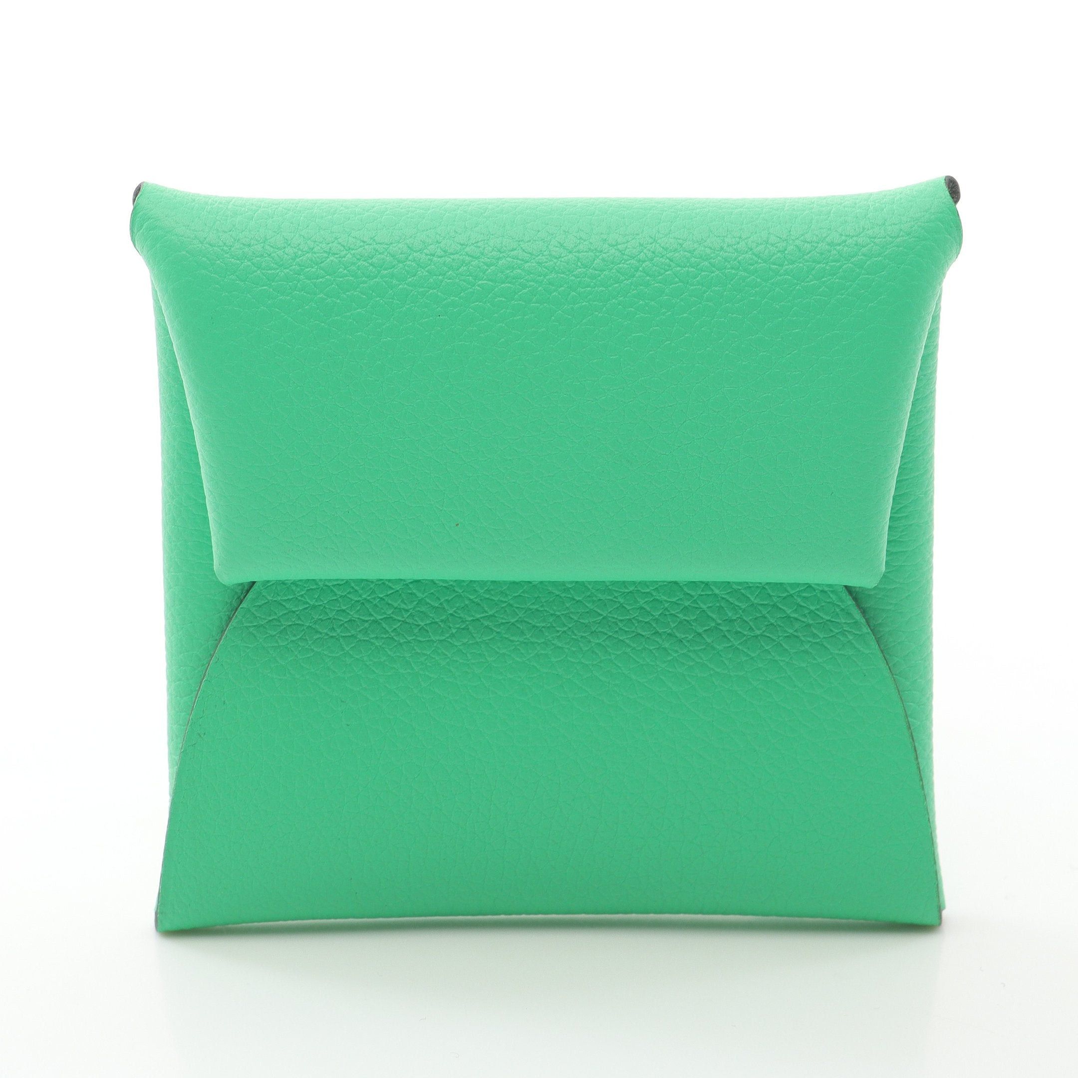 Hermes Hermes Bastia Vert Comique Coin Purse Evercolor Light Green Silver Hardware B Stamp Size ONE SIZE - 1 Thumbnail