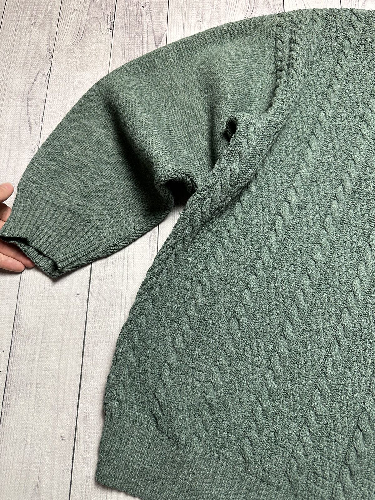 Vintage Vintage Versace sweater knitted size L green rare Size US L / EU 52-54 / 3 - 3 Thumbnail