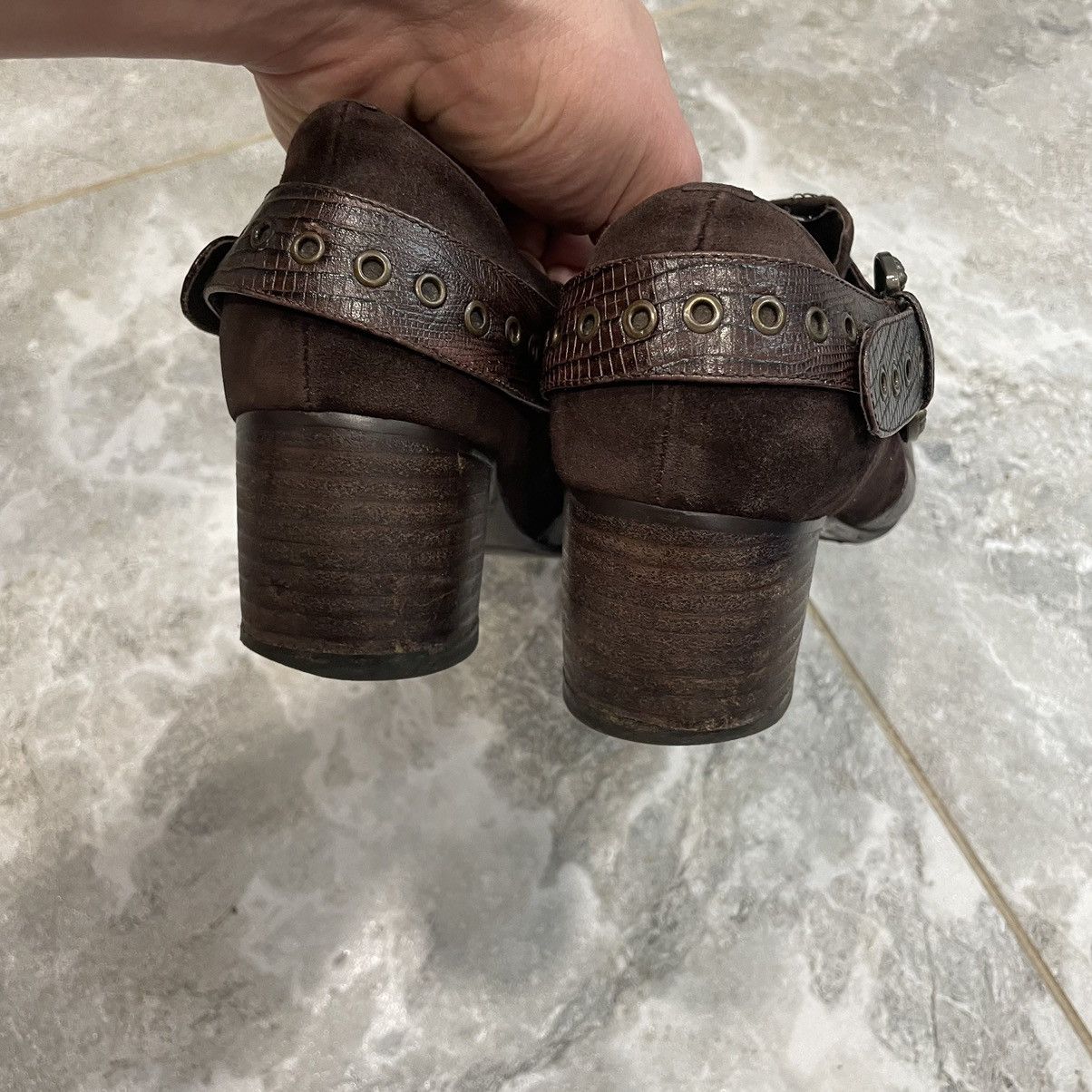 Japanese Brand 37 brown cyber punk cowboy western heels boots 90s aztek roc Size US 7 / IT 37 - 7 Thumbnail