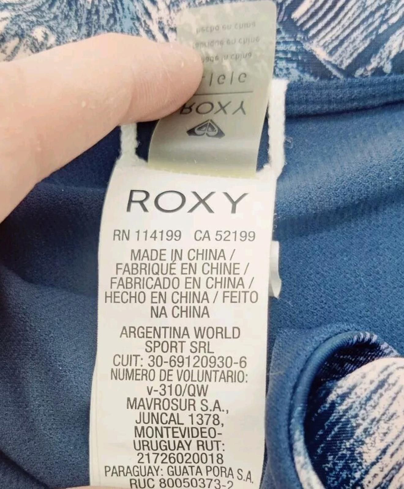 Royal Robbins Roxy Bikini Bottom Blue Tropical Leaves Swim Suit Size Large Size ONE SIZE - 6 Thumbnail