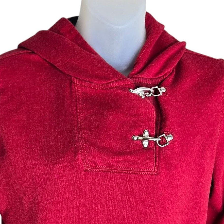 Lauren Ralph Lauren Lauren Jeans Co Womens Petite Hoodie Medium Red Toggle Size M / US 6-8 / IT 42-44 - 3 Thumbnail