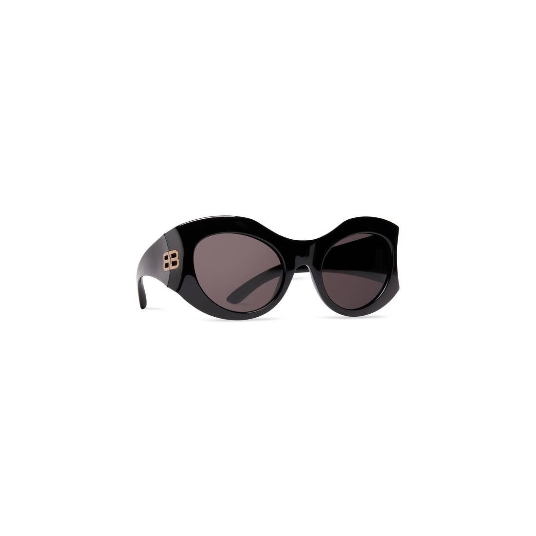 Balenciaga o1la1rc1a0725 Size: OS / Hourglass Round Sunglasses in Black Size ONE SIZE - 2 Thumbnail