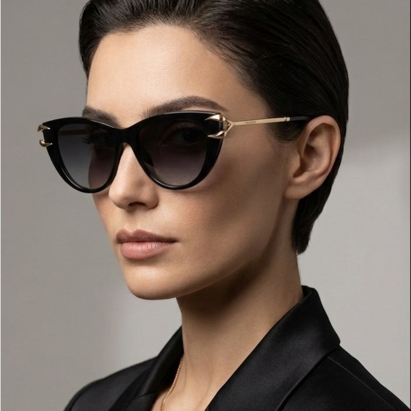 Roberto Cavalli New! Roberto Cavalli SRC031 0700 Chic Black Claw Sunglasses Size ONE SIZE - 2 Thumbnail
