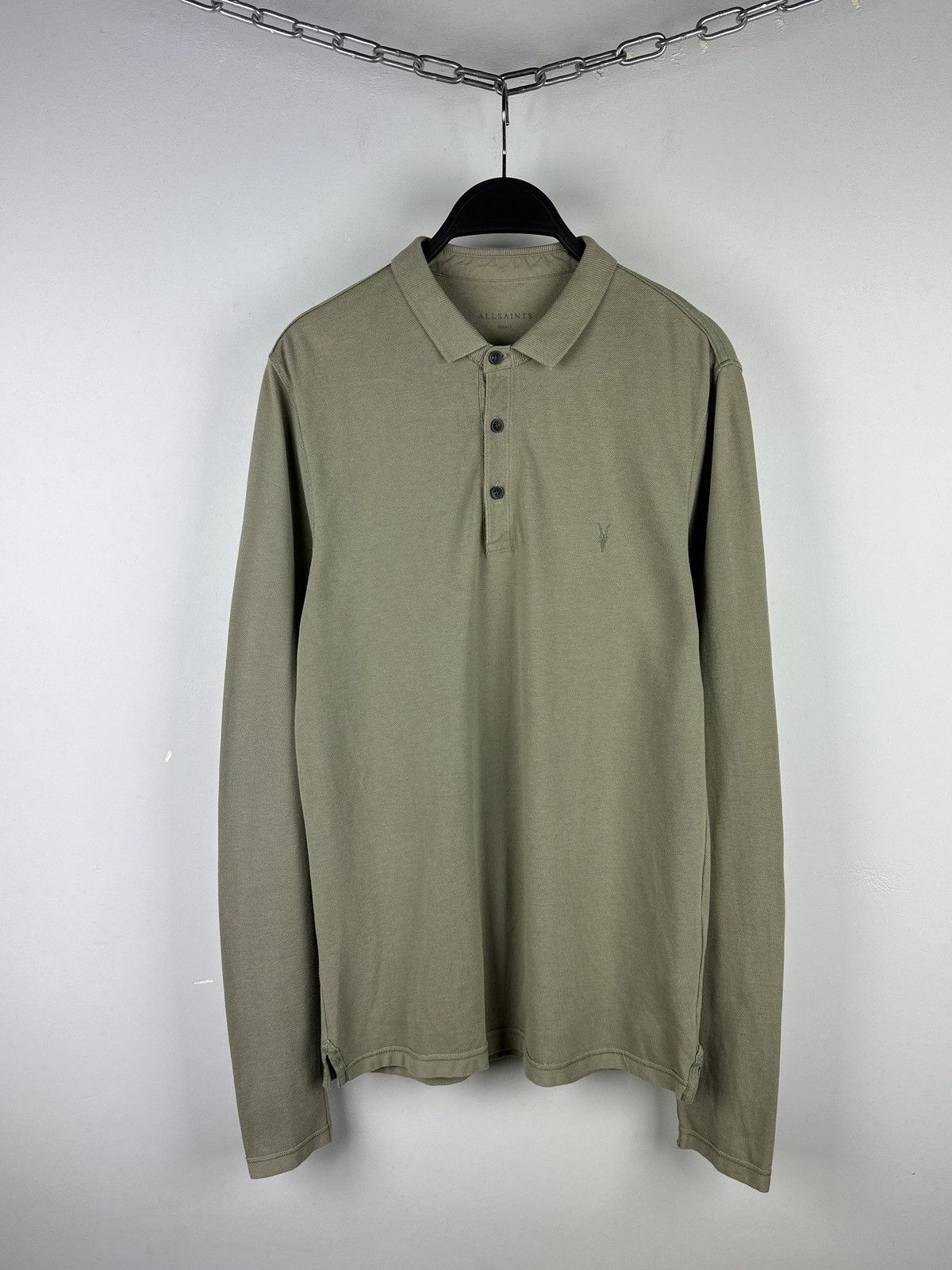 Allsaints × Vintage AllSaints Waffle Reforme Long sleeve Polo Shirt Size US S / EU 44-46 / 1 - 1 Thumbnail